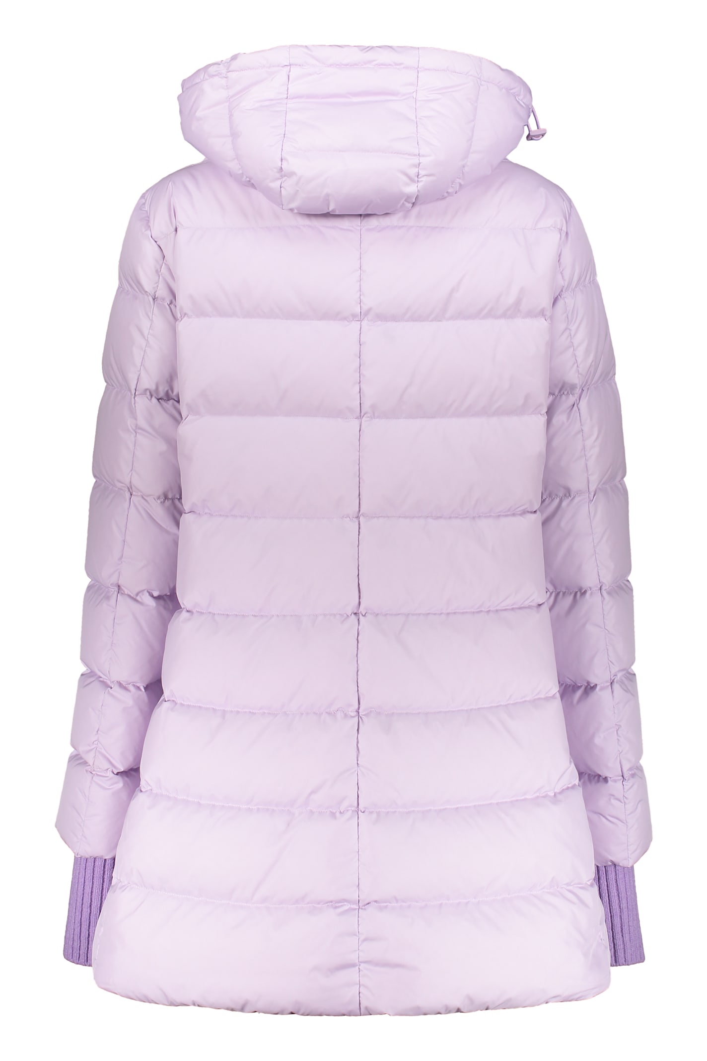 Herno Hooded Full-zip Down Jacket In Pink