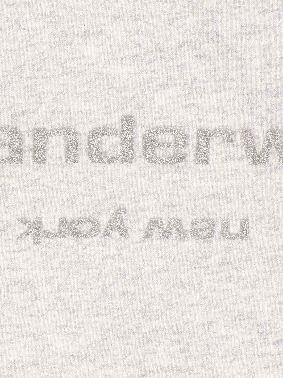 Alexander Wang Logo T-shirt In Lightheathergrey