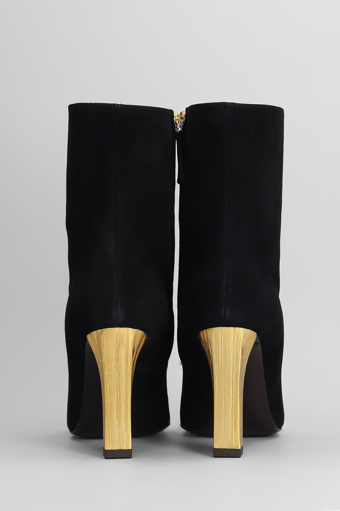 Giuseppe Zanotti Brenda 90 Tr High Heels Ankle Boots In Black Leather In Black
