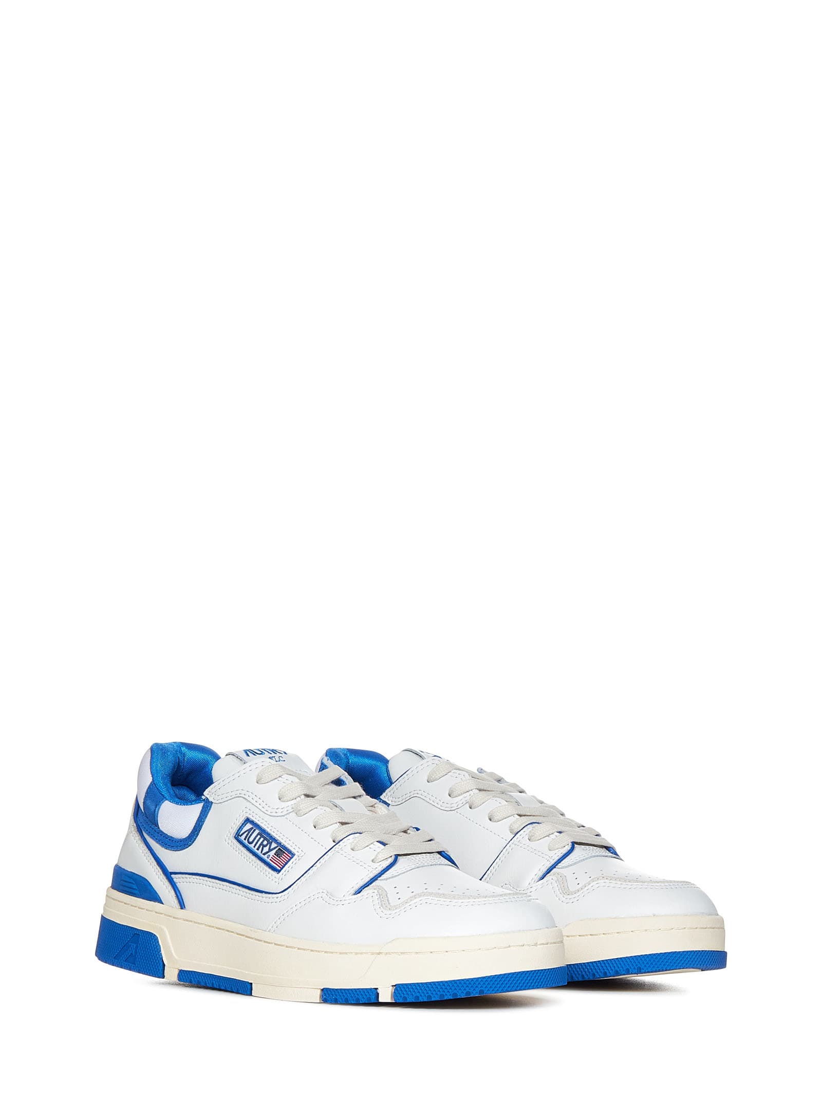 Shop Autry Clc Sneakers In White/blue