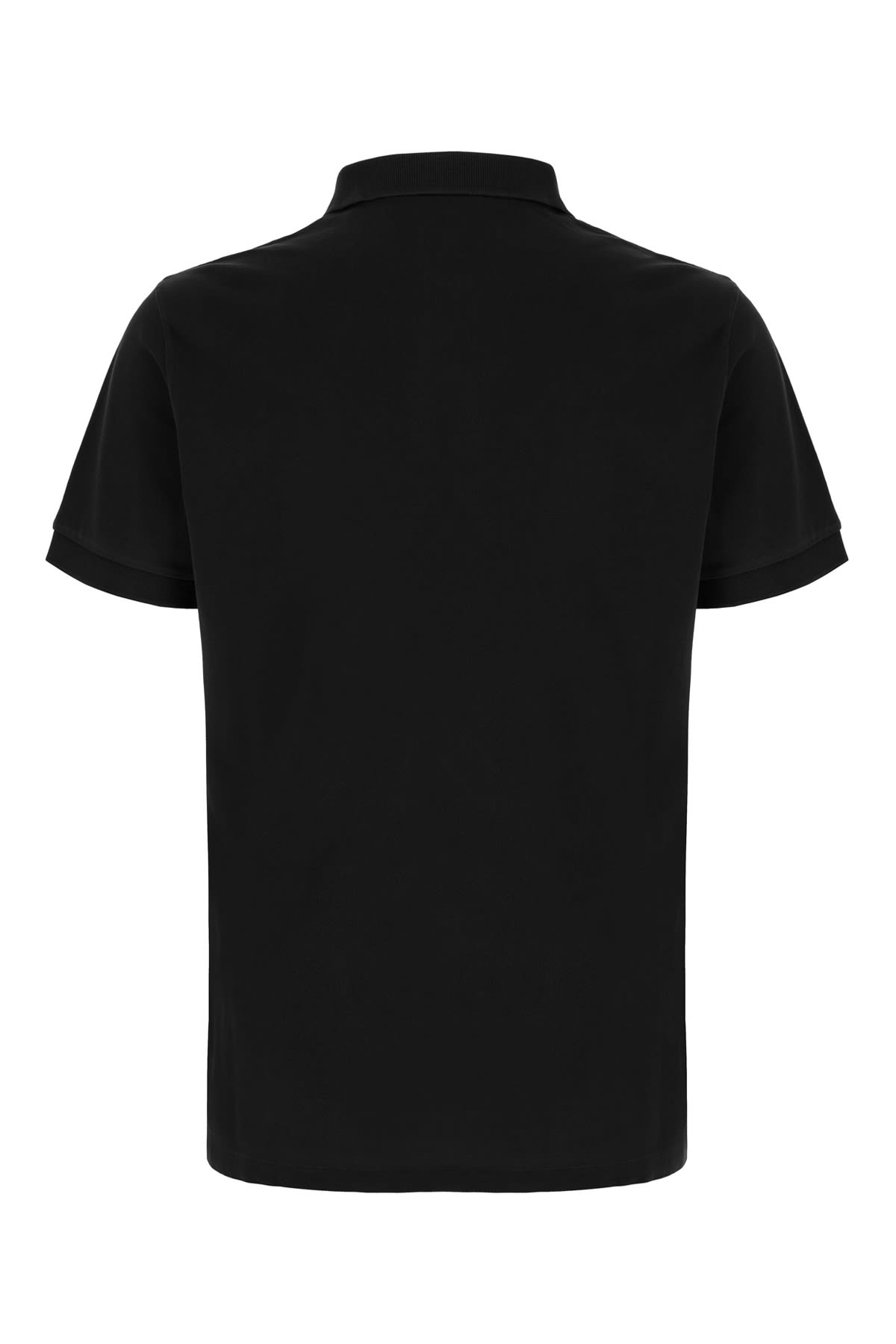 Stone Island Black Piquet Polo Shirt In Black