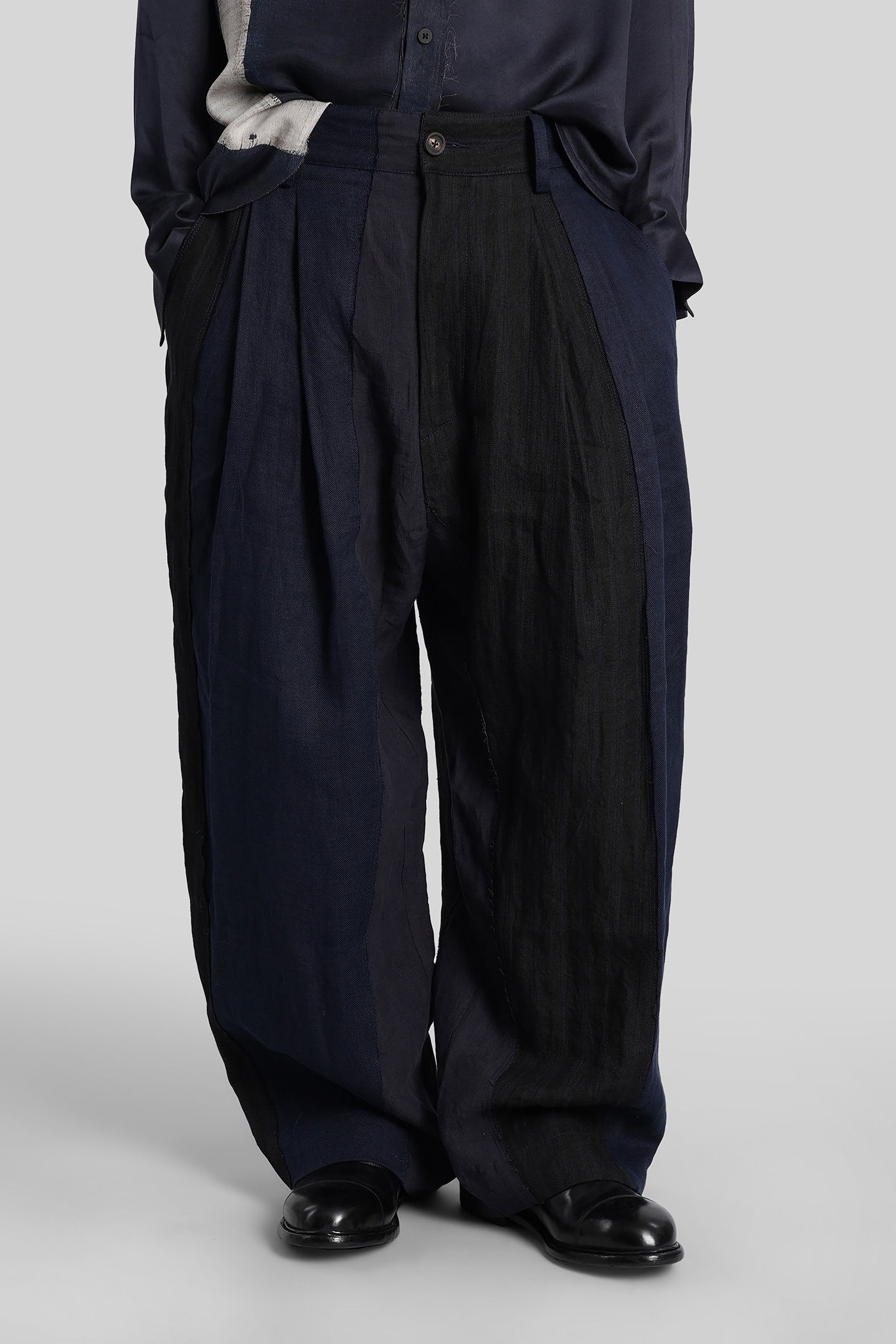 Pants In Blue Linen