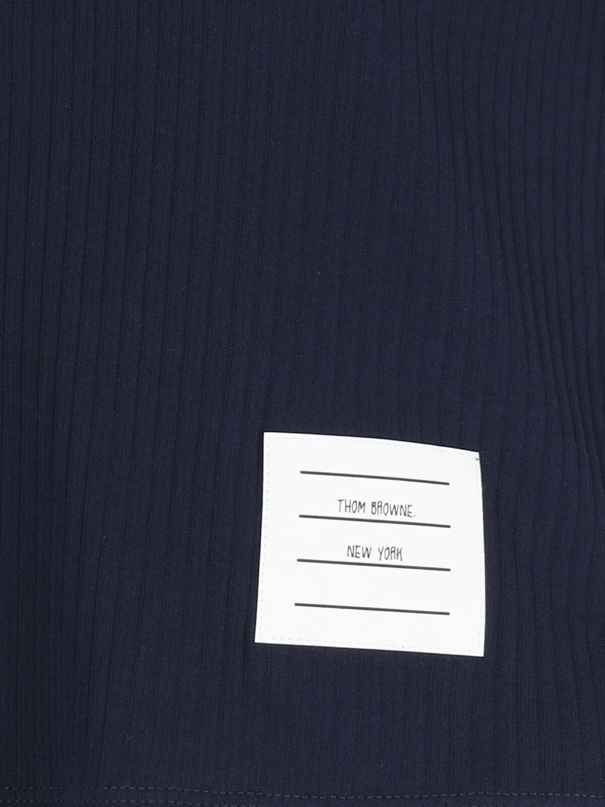 Shop Thom Browne Three Stripes Knit Polo Shirt In Blue