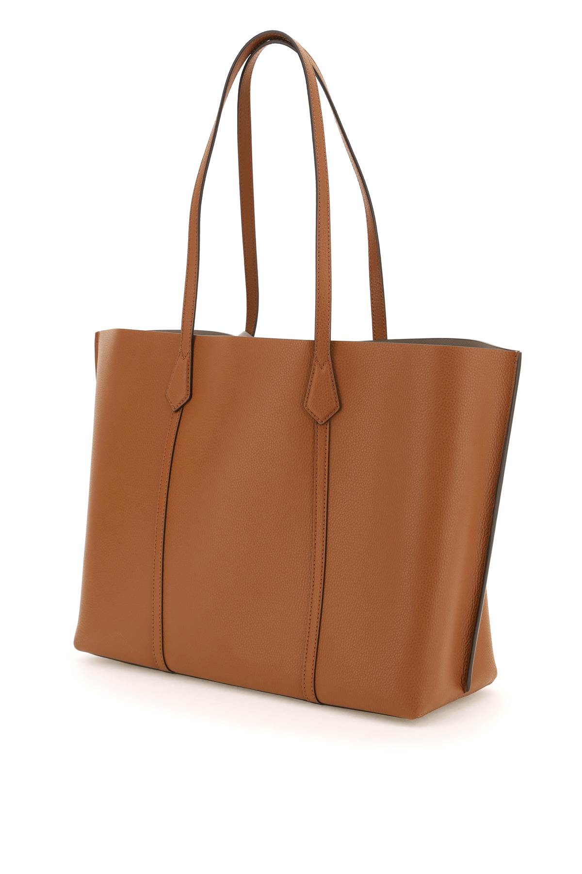 Shop Tory Burch Perry Shopping Bag In Light Umber (brown)