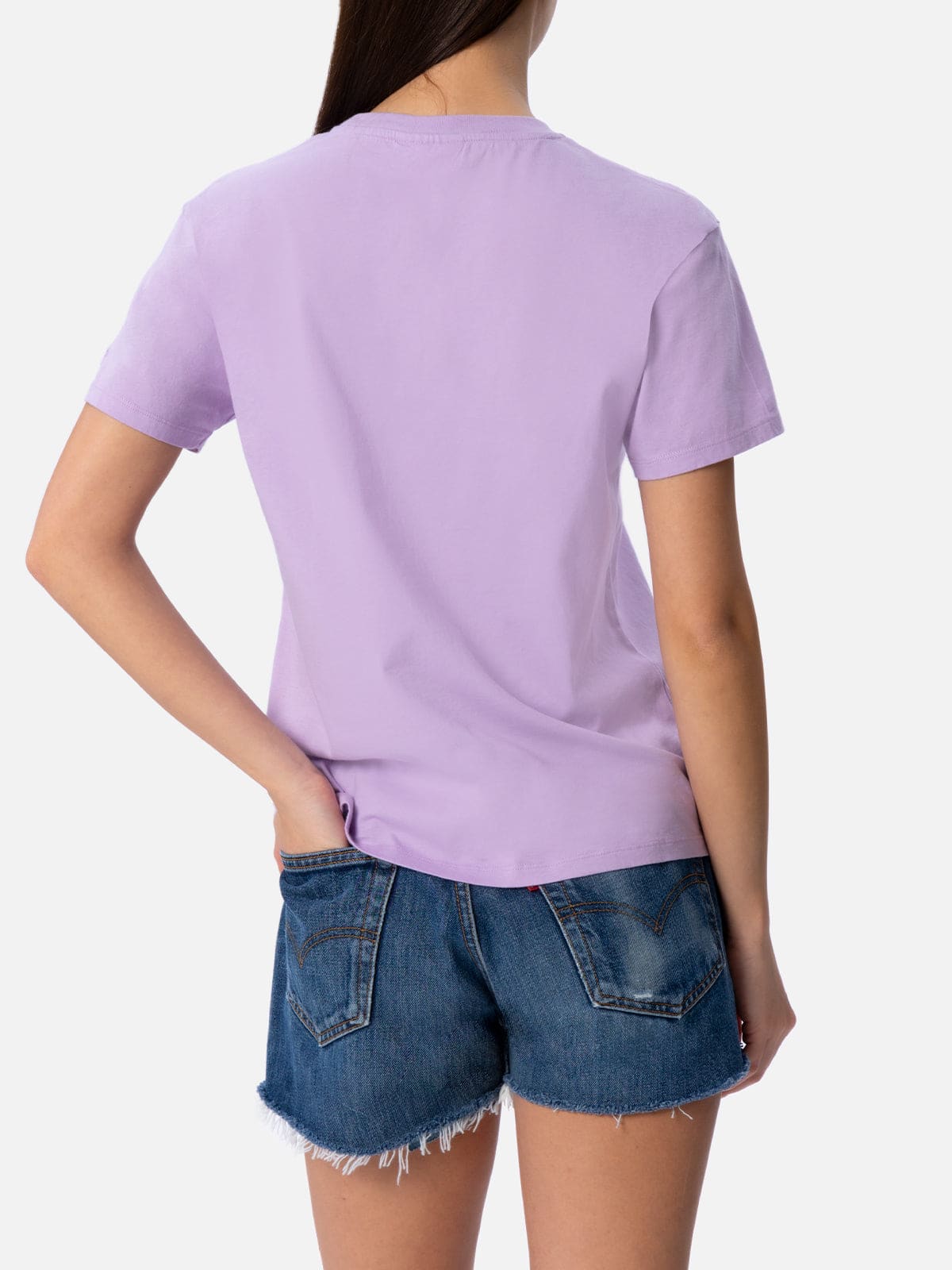 Mc2 Saint Barth Woman Cotton Jersey Crewneck T-shirt Emilie With Save Water Drink Spritz Embroidery In Pink