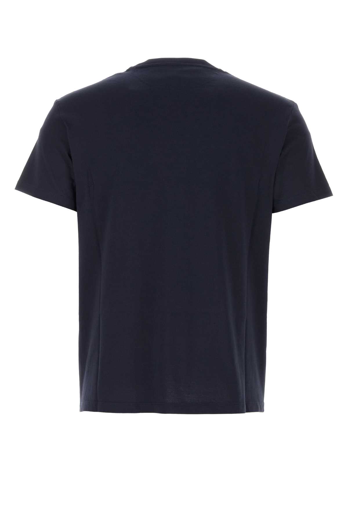 Valentino Midnight Blue Cotton T-shirt In Navy