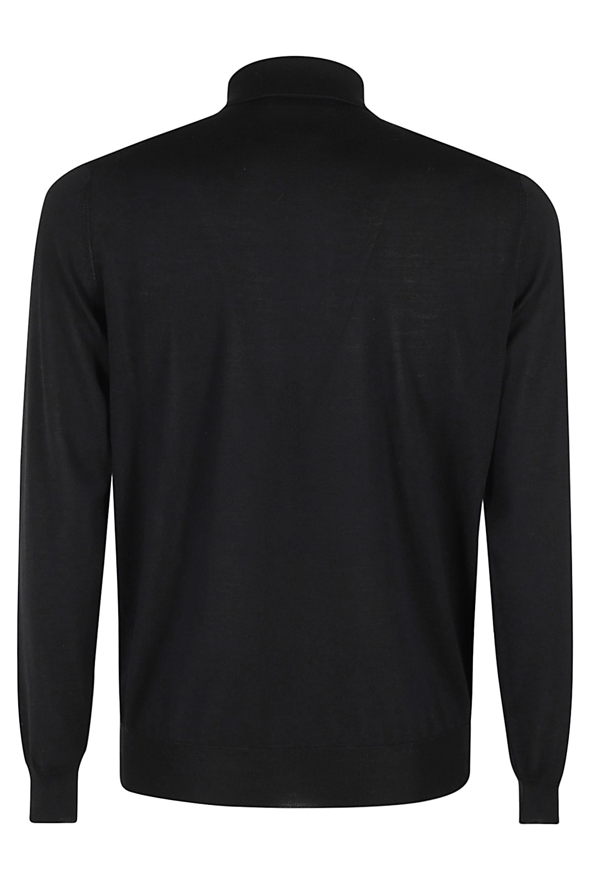 Filippo De Laurentiis Long Sleeves Polo In Nero