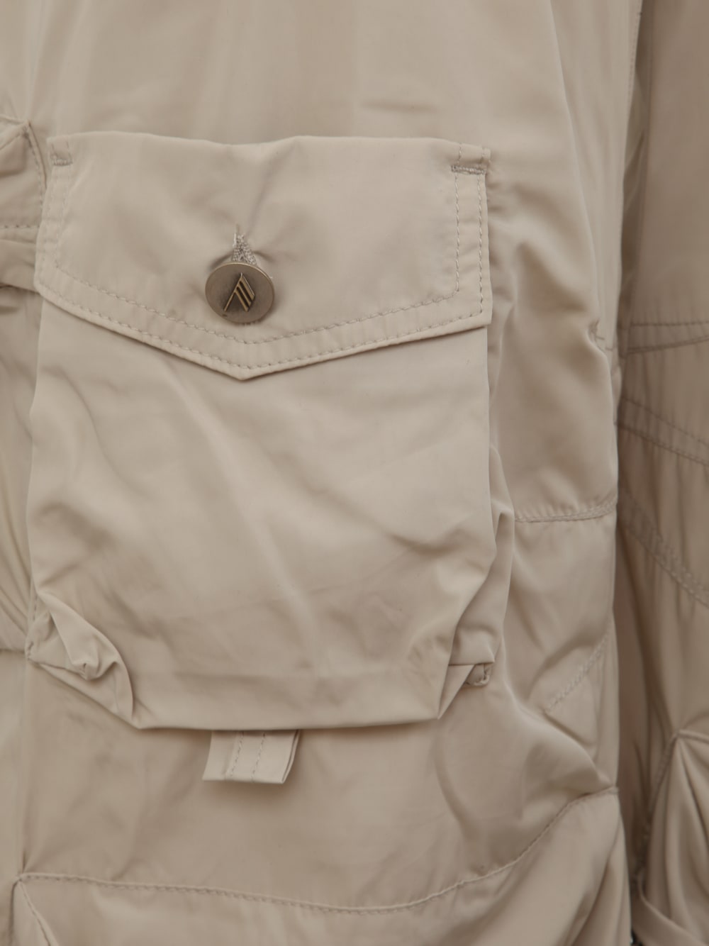 Shop Attico Fern Nylon Long Pants In Ivory