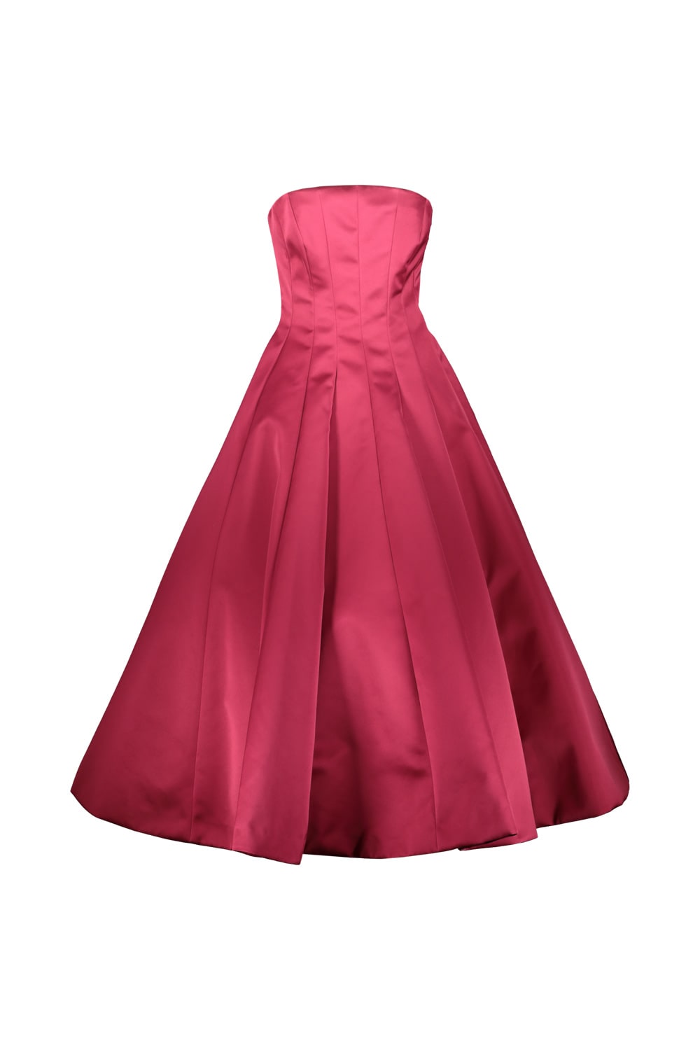 Shop Rochas Bustier Midi Dress In Duchesse In Xbright Pink