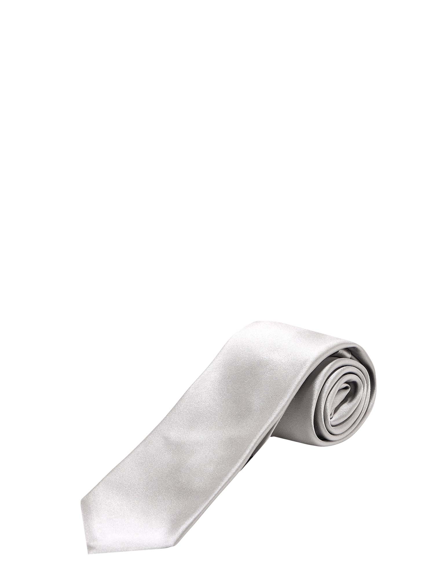 Kiton Satin-effect Tie In Silver
