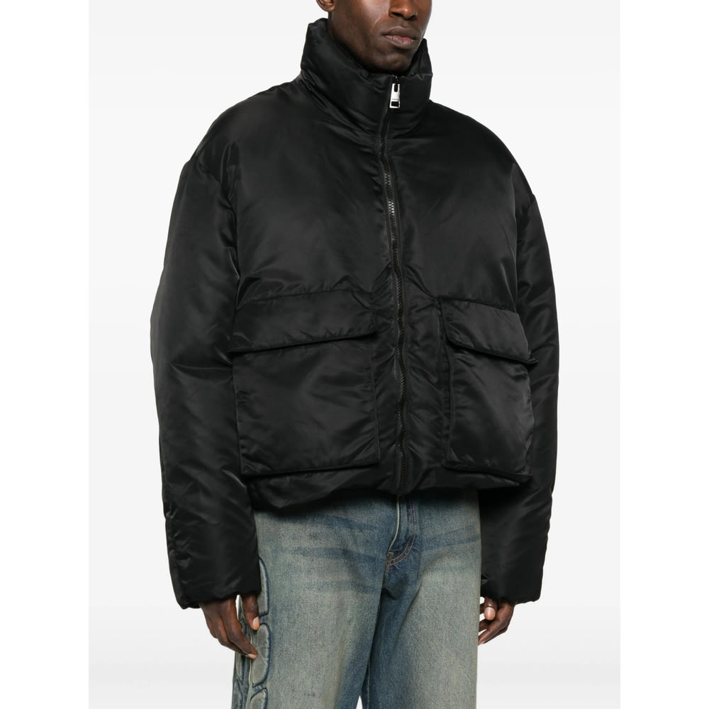 Purple Brand Zip-front Flap-pocket Jacket In Black