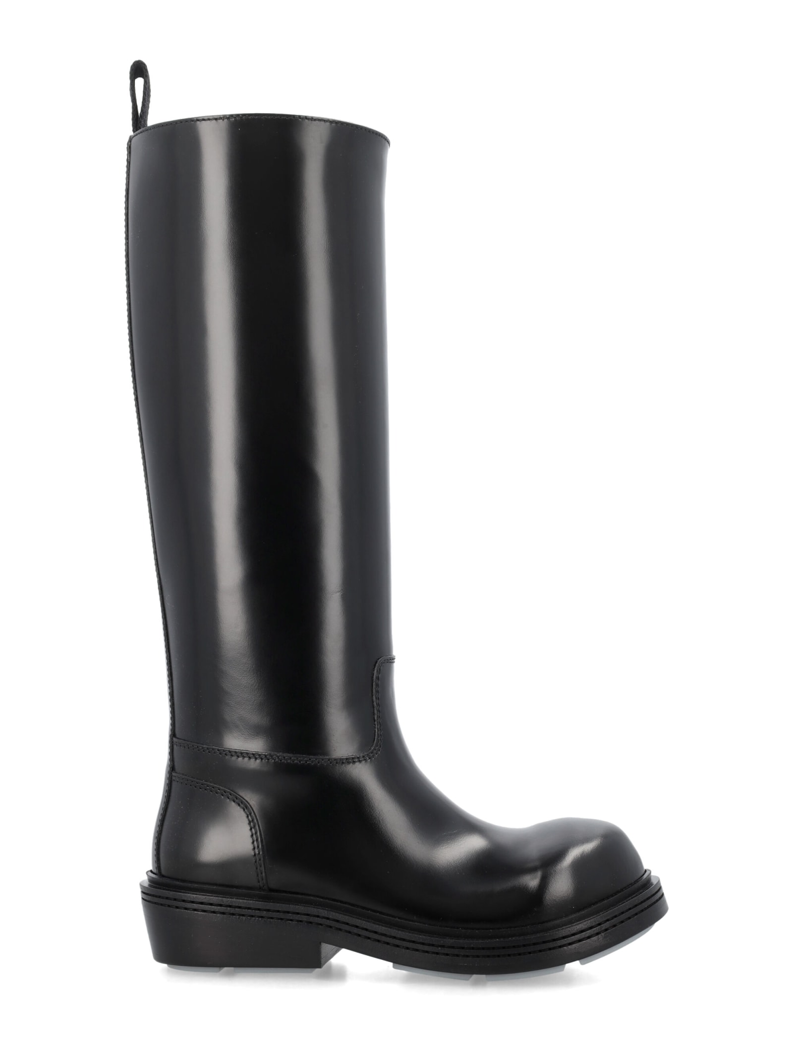 Bottega Veneta Patent Leather Knee-high Boots In Black