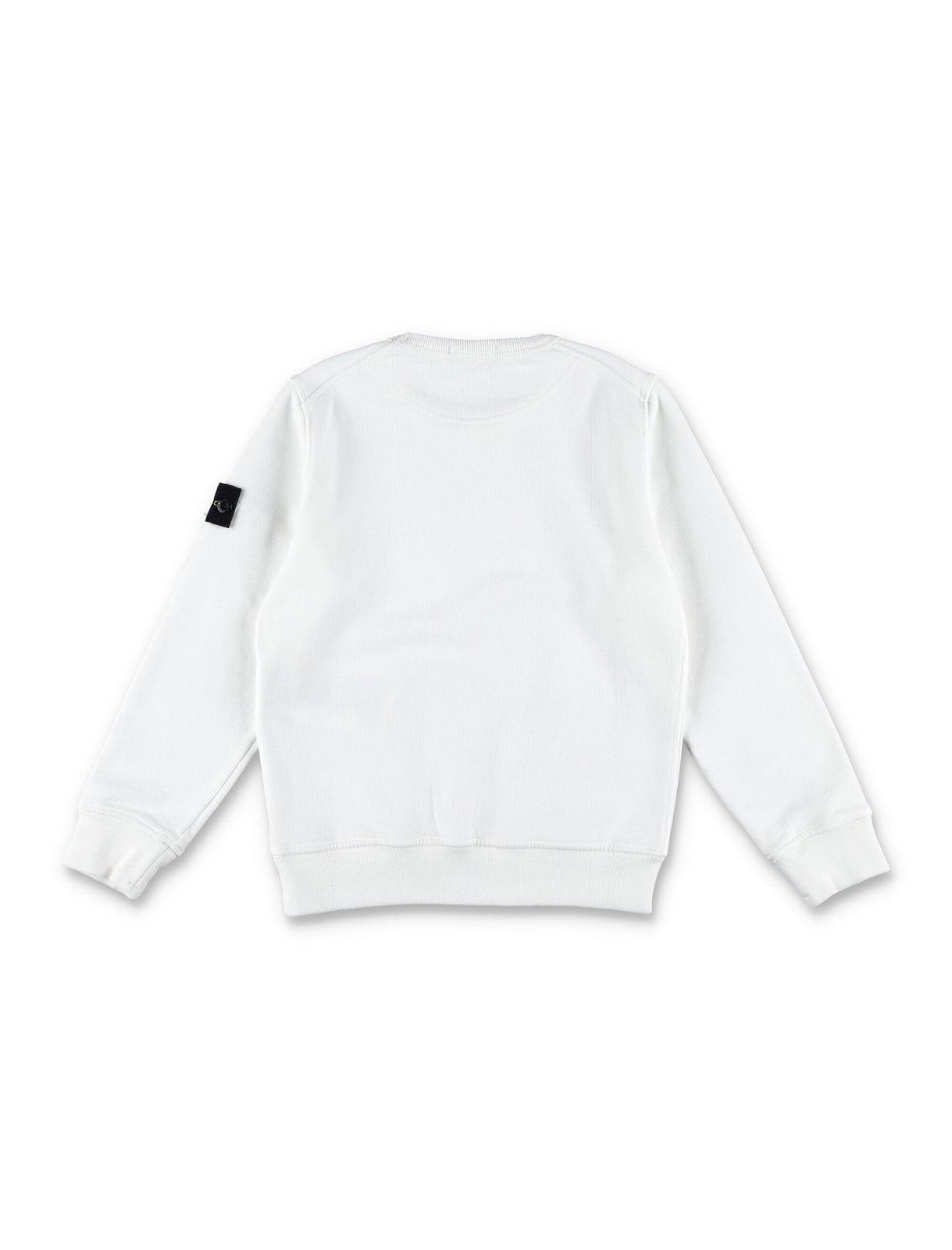 Shop Stone Island Logo Patch Crewneck Sweatshirt