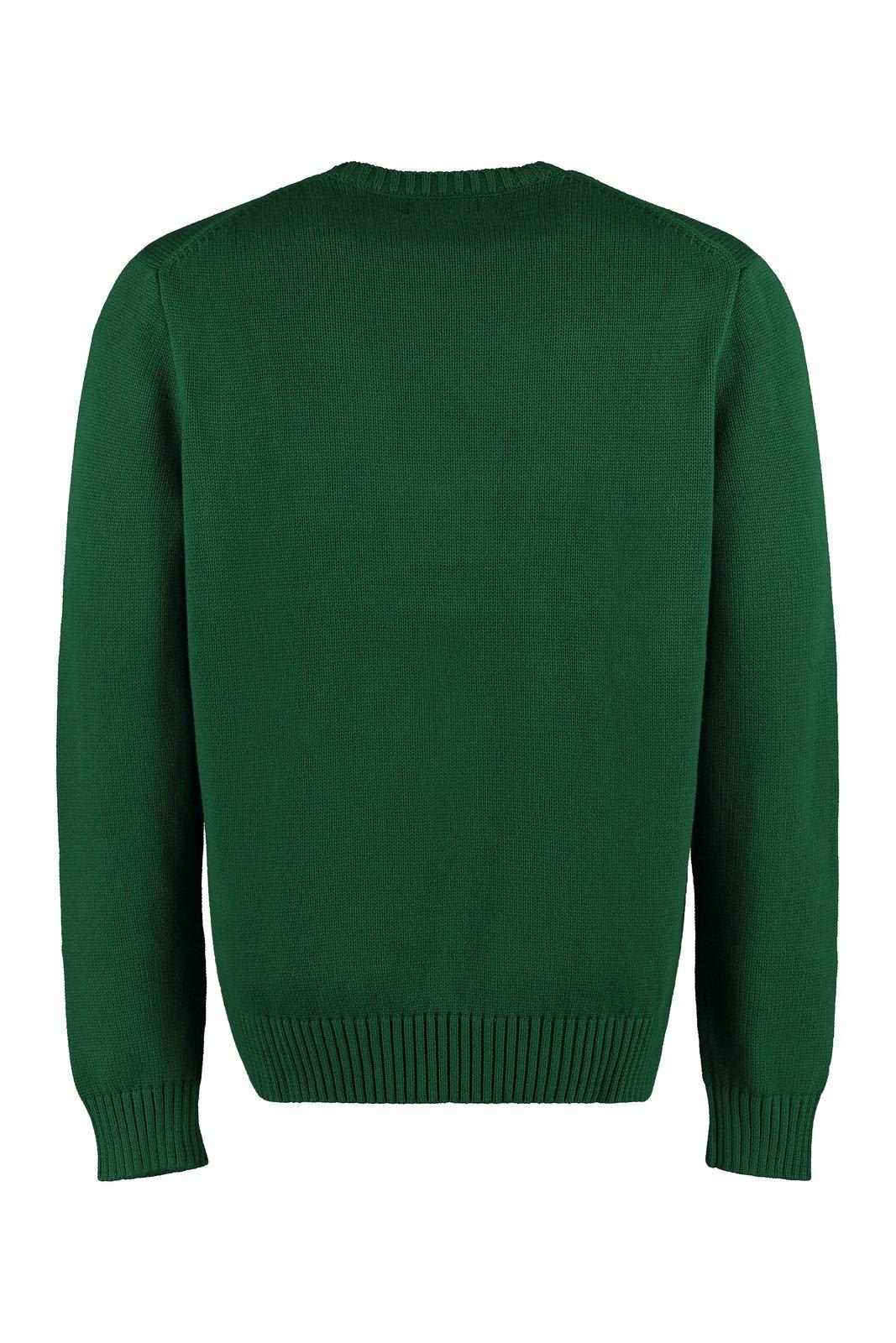 Shop Polo Ralph Lauren Logo Knit Sweater In New Forest