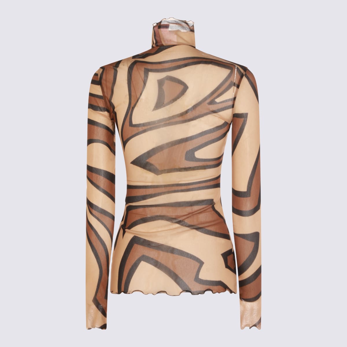 Pucci Beige And Gold T-shirt In Brown