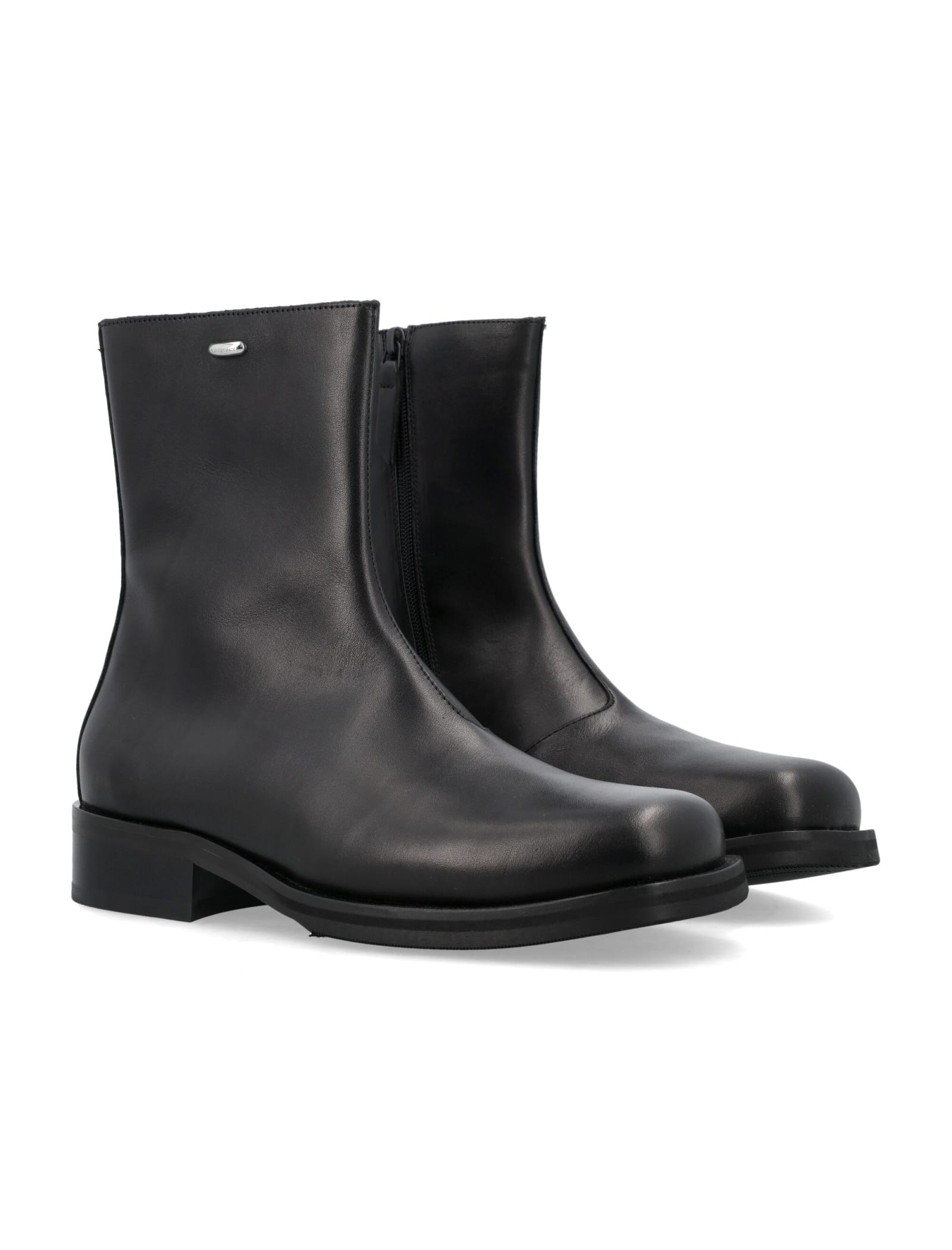 Our Legacy Camion Leather Boots With Zip In Black