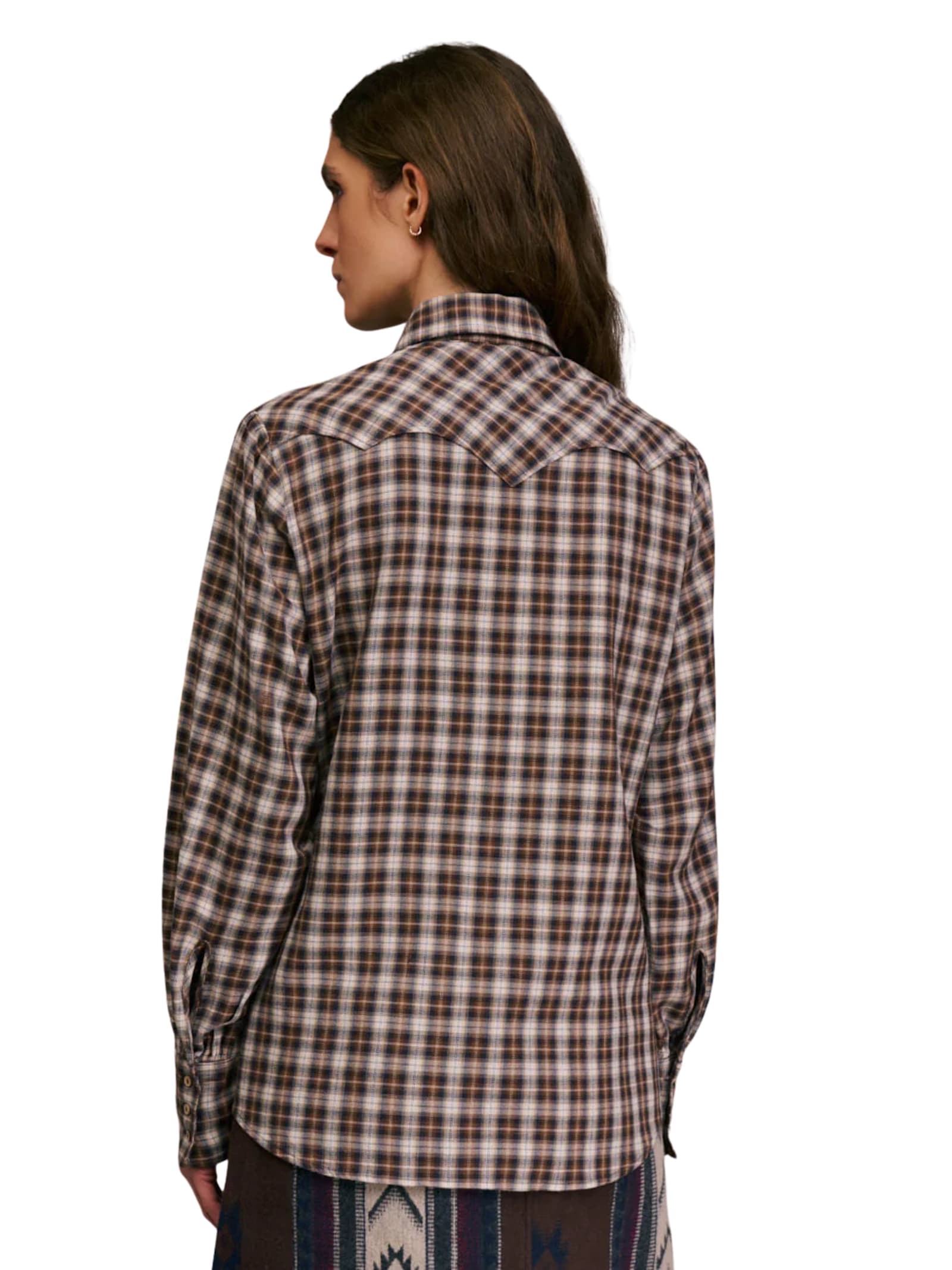 Diega Plaid Buttoned Shirt In Brown