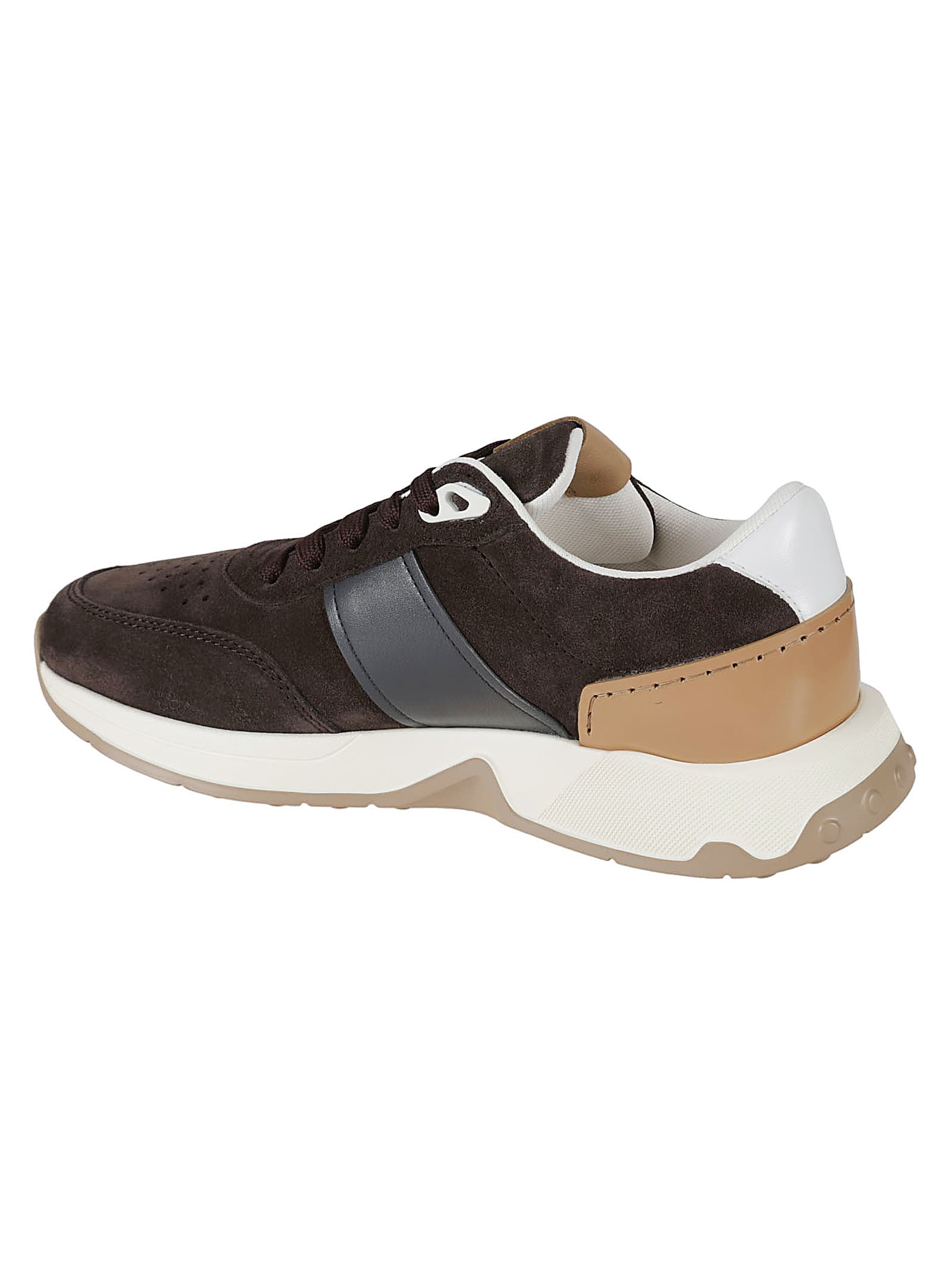 Shop Tod's Running Mid Sneakers In Mud