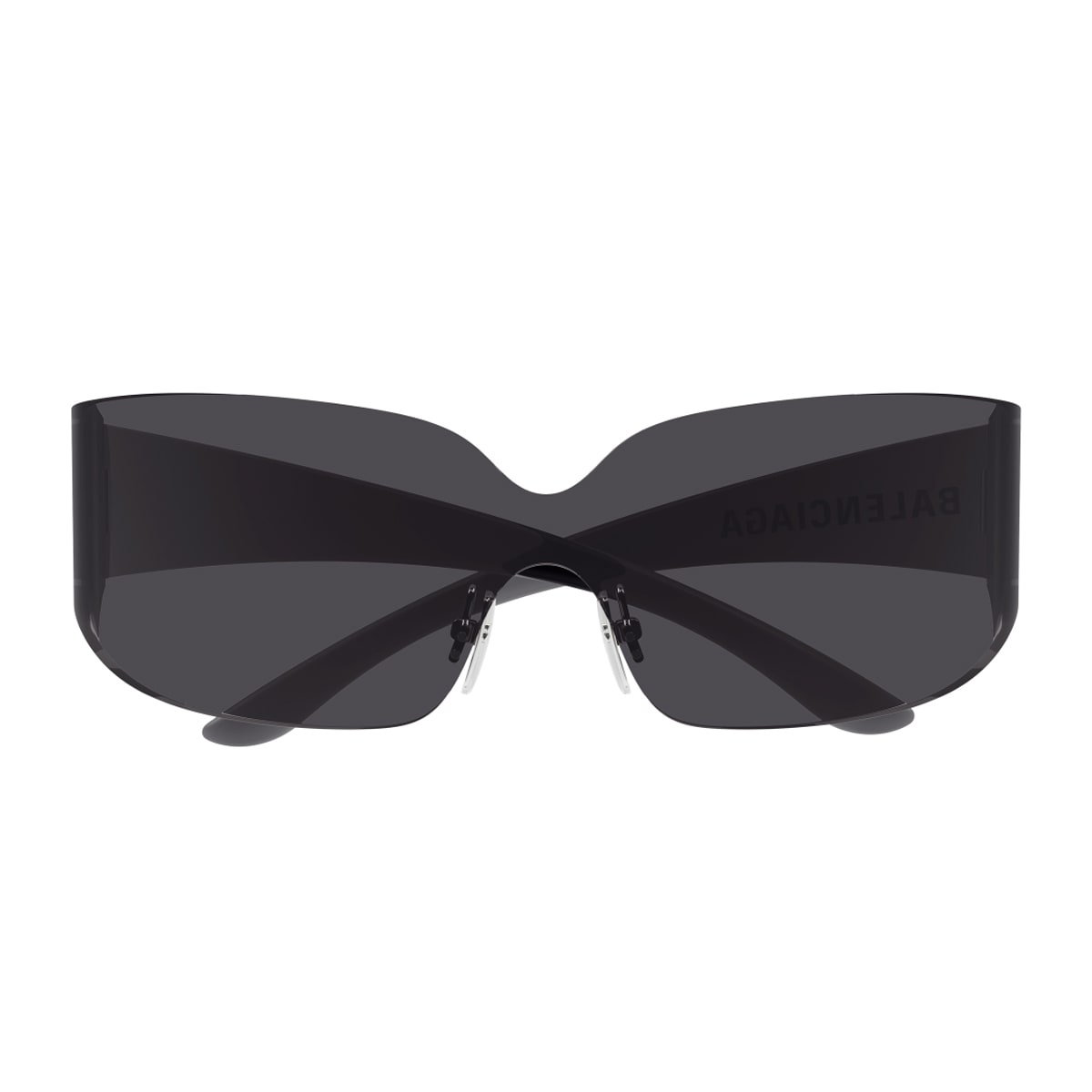Balenciaga Bb0421s Linea Extreme 001 Grey Sunglasses In Black