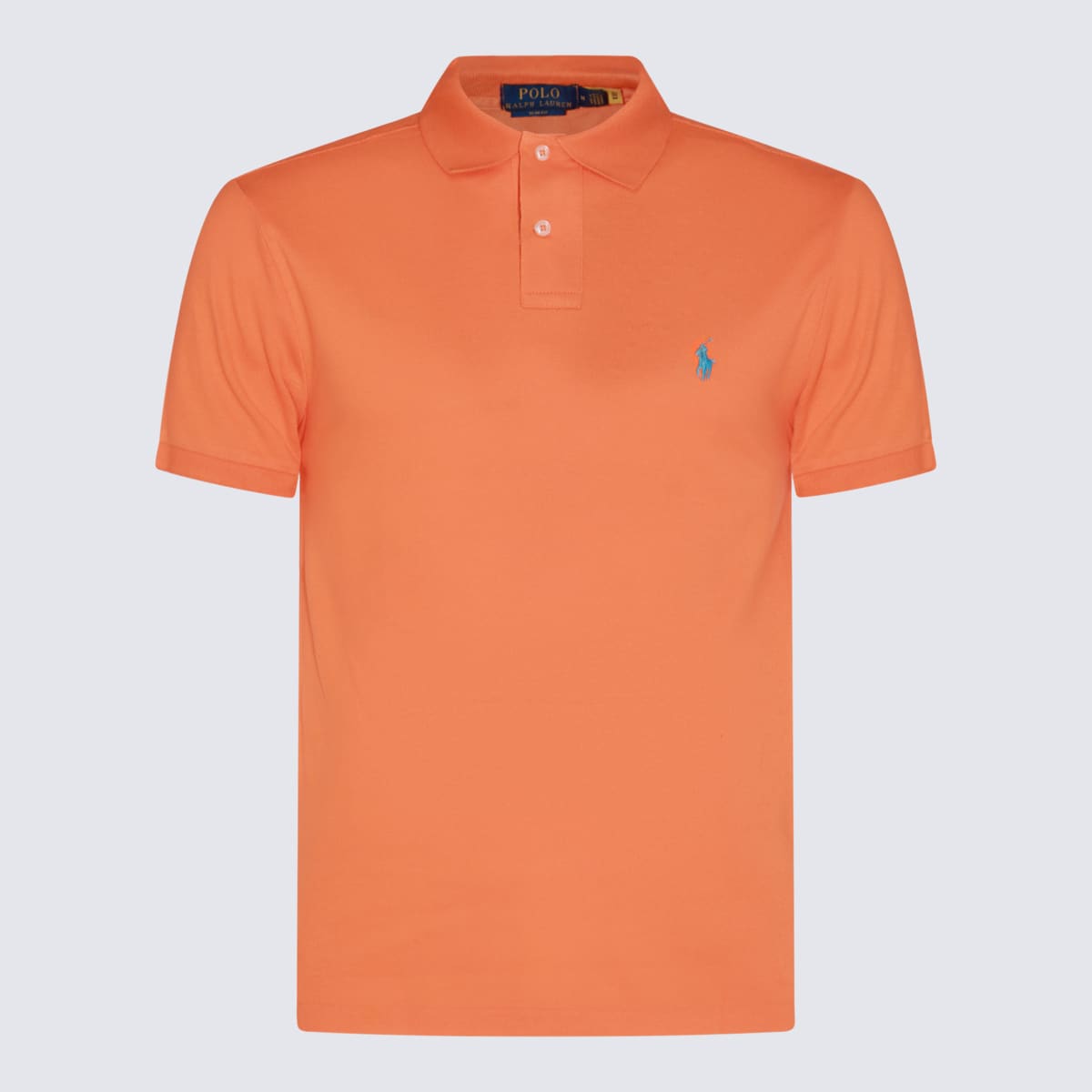 Shop Polo Ralph Lauren Orange Cotton Polo Shirt In Resort Orange