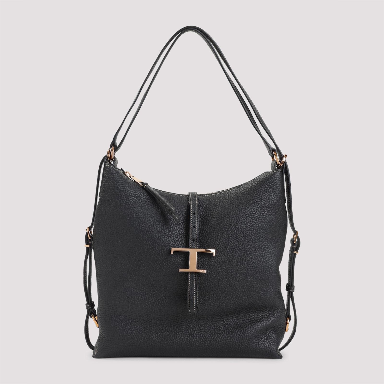 Tod's T Timeless Shoulder Bag In Leather Small In Black