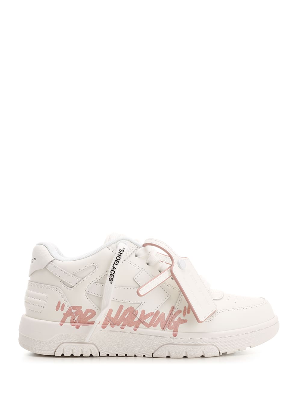 Off-white Off White Woman White Leather Out Of Office For Walking Sneakers In White