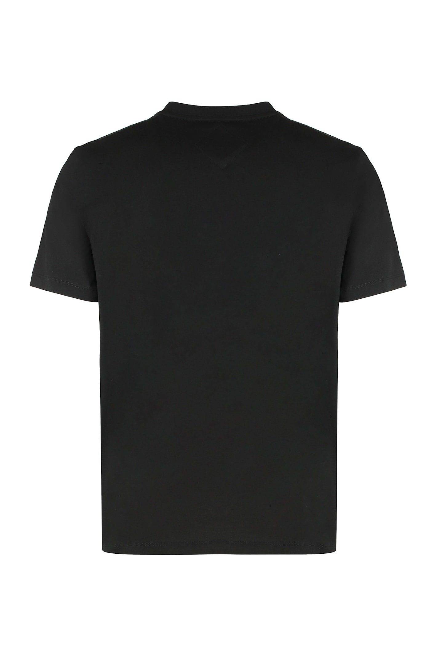 Mcm Laurel Logo Print T-shirt In Organic Cotton In Black
