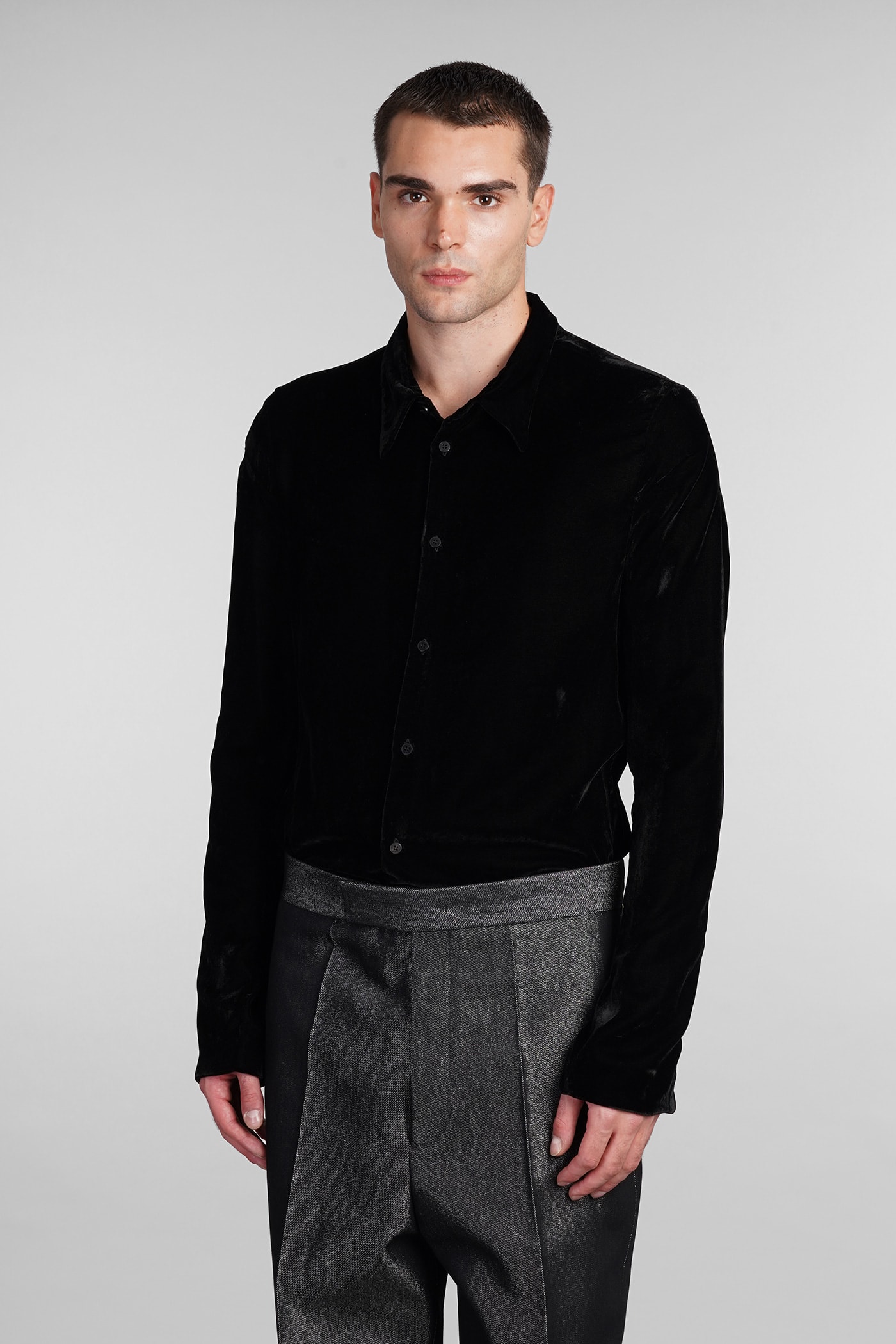 N16 Shirt In Black Rayon