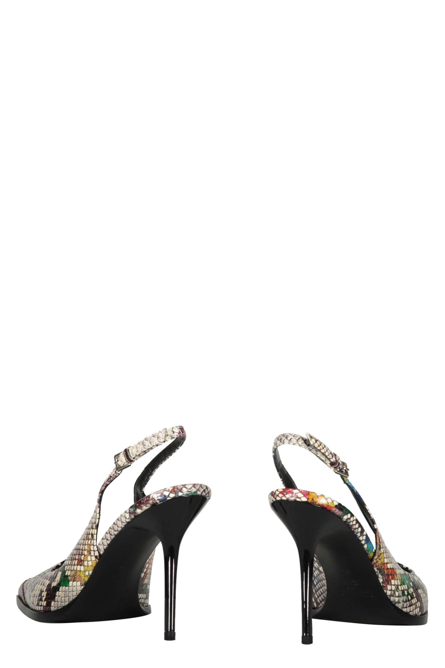Shop Missoni Leather Slingback Pumps In Animalier