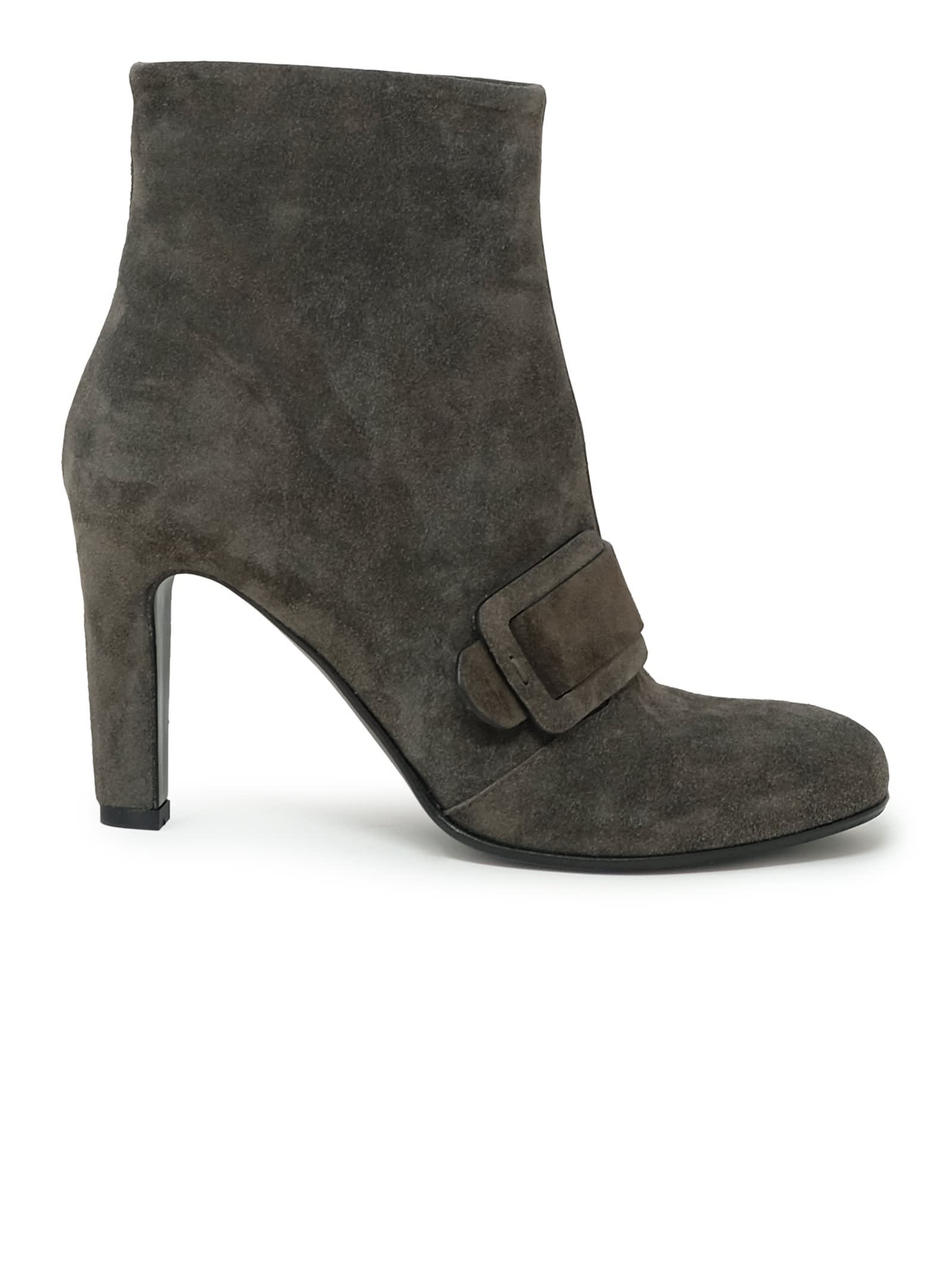 Del Carlo Dressing Gownrto  Suede Dafne Ankle Boots In 001 Grey