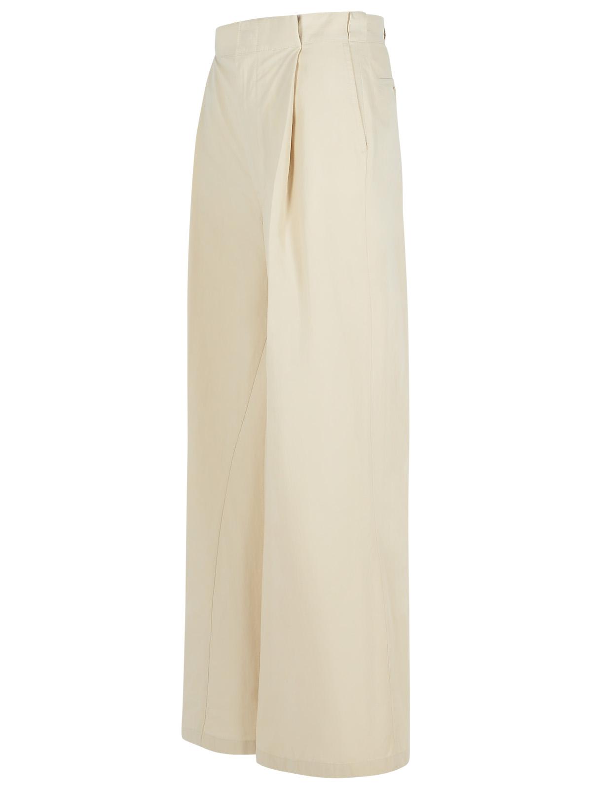 Maison Margiela Over Ivory Cotton Blend Pants In Ivory