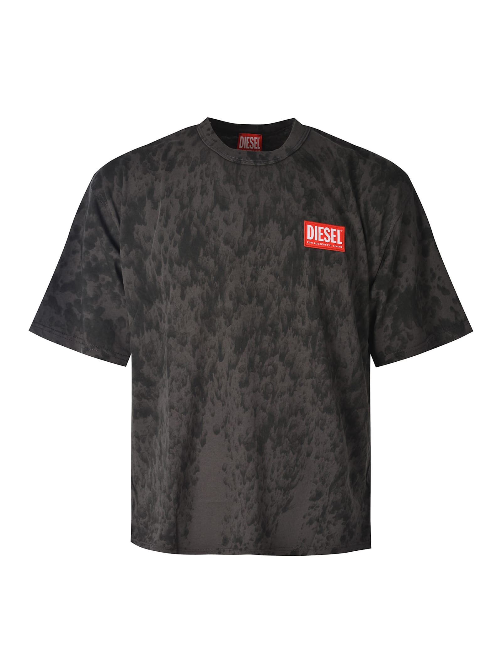 Shop Diesel T-shirt  Made Of Cotton In Black