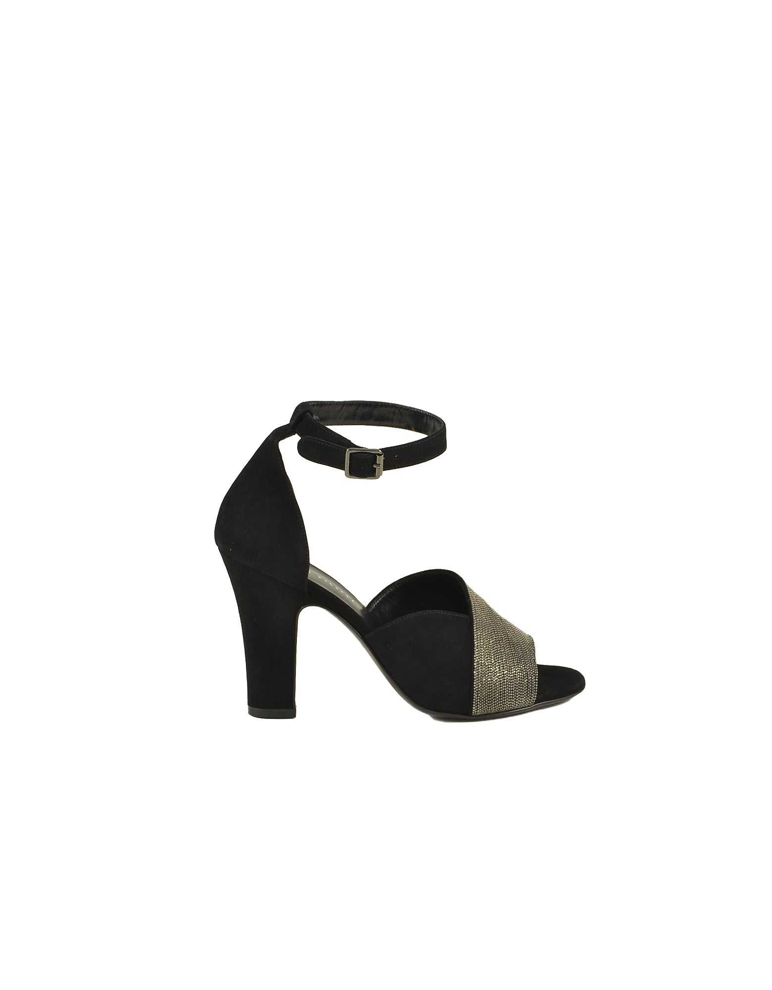 Fabiana Filippi Womens Black/silver Sandals