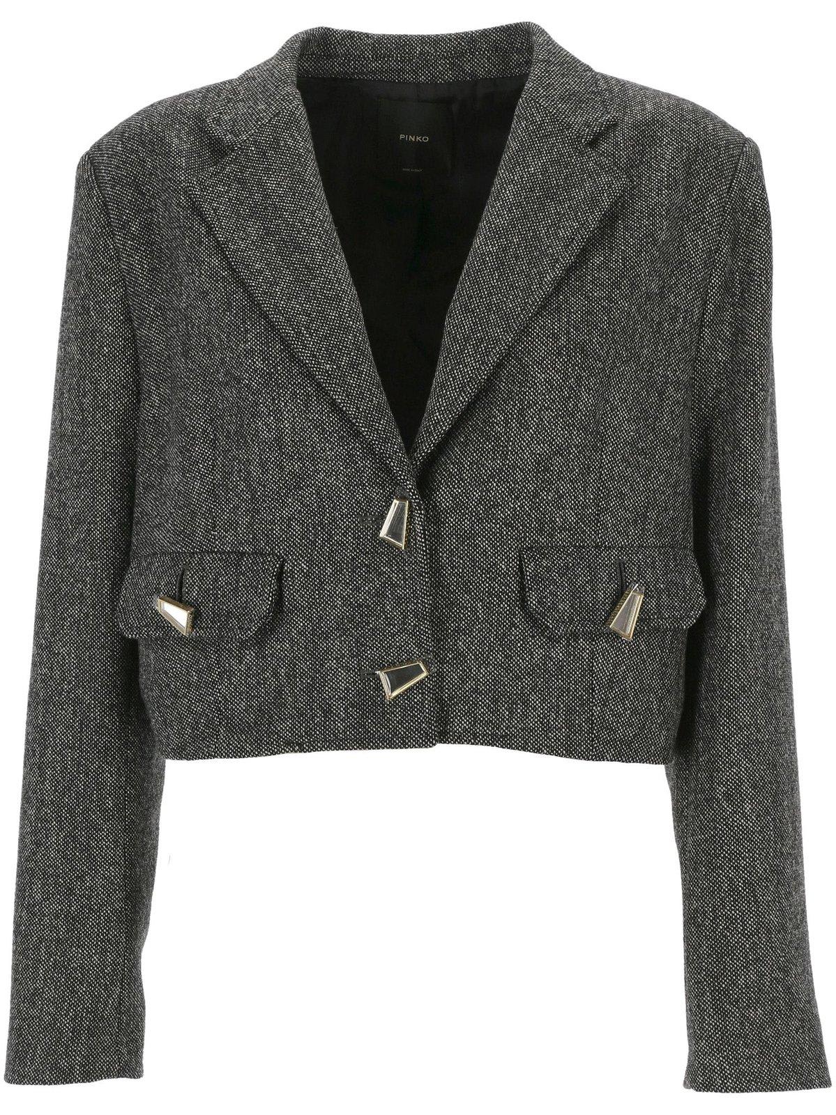 PINKO CROPPED BUTTON-UP JACKET 