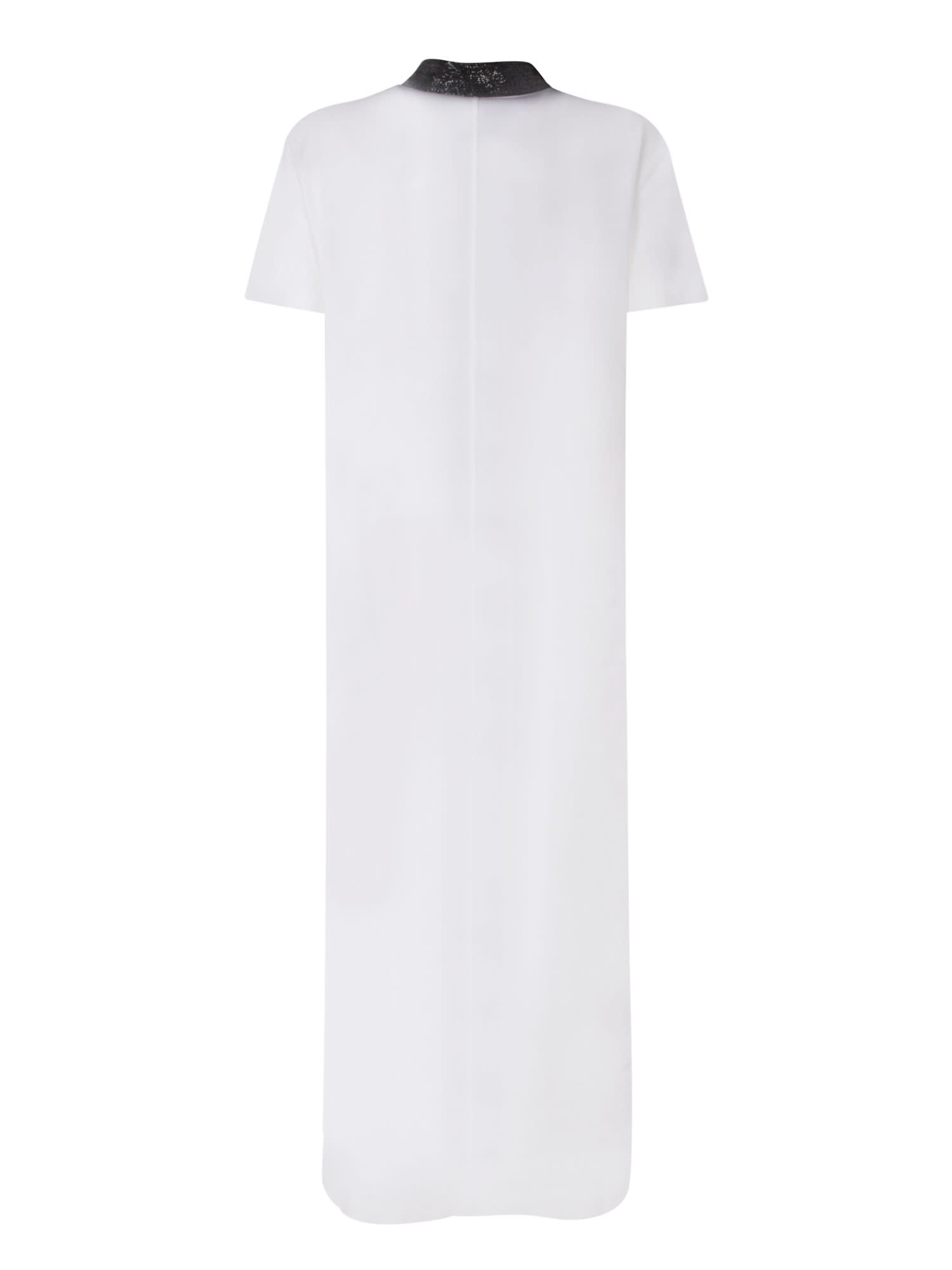 Shop Brunello Cucinelli White Polo Dress