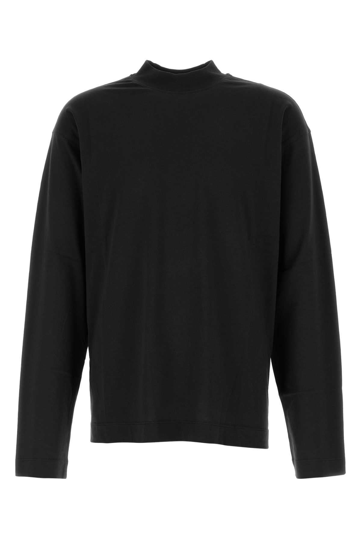 Shop Dries Van Noten Black Cotton Oversize Heger T-shirt