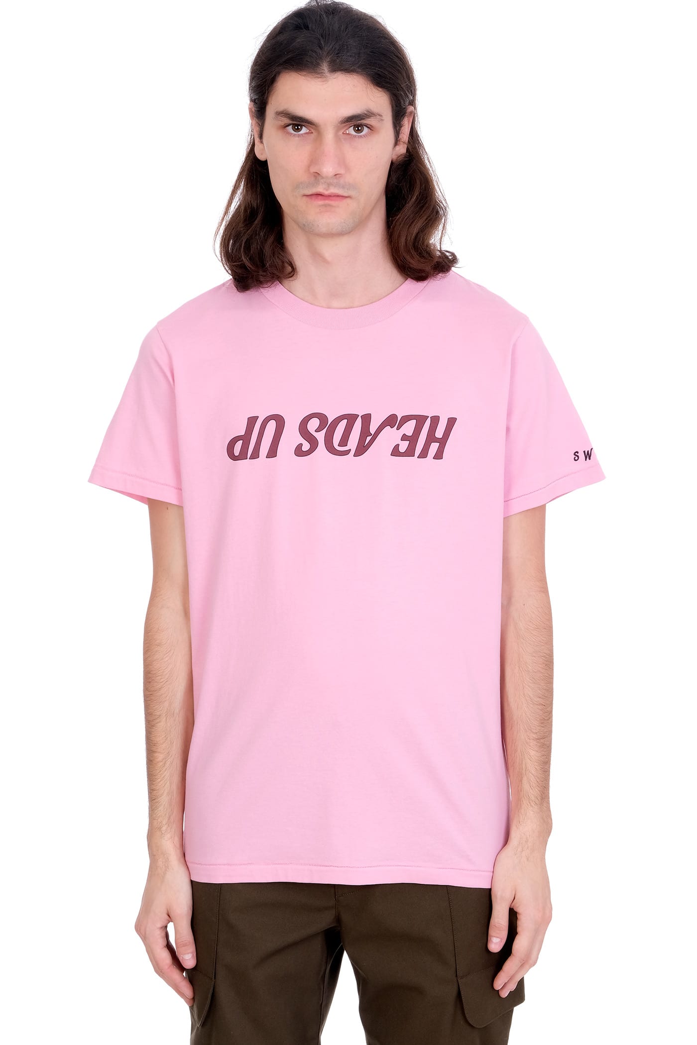 Helmut Lang T-shirt In Rose-pink Cotton