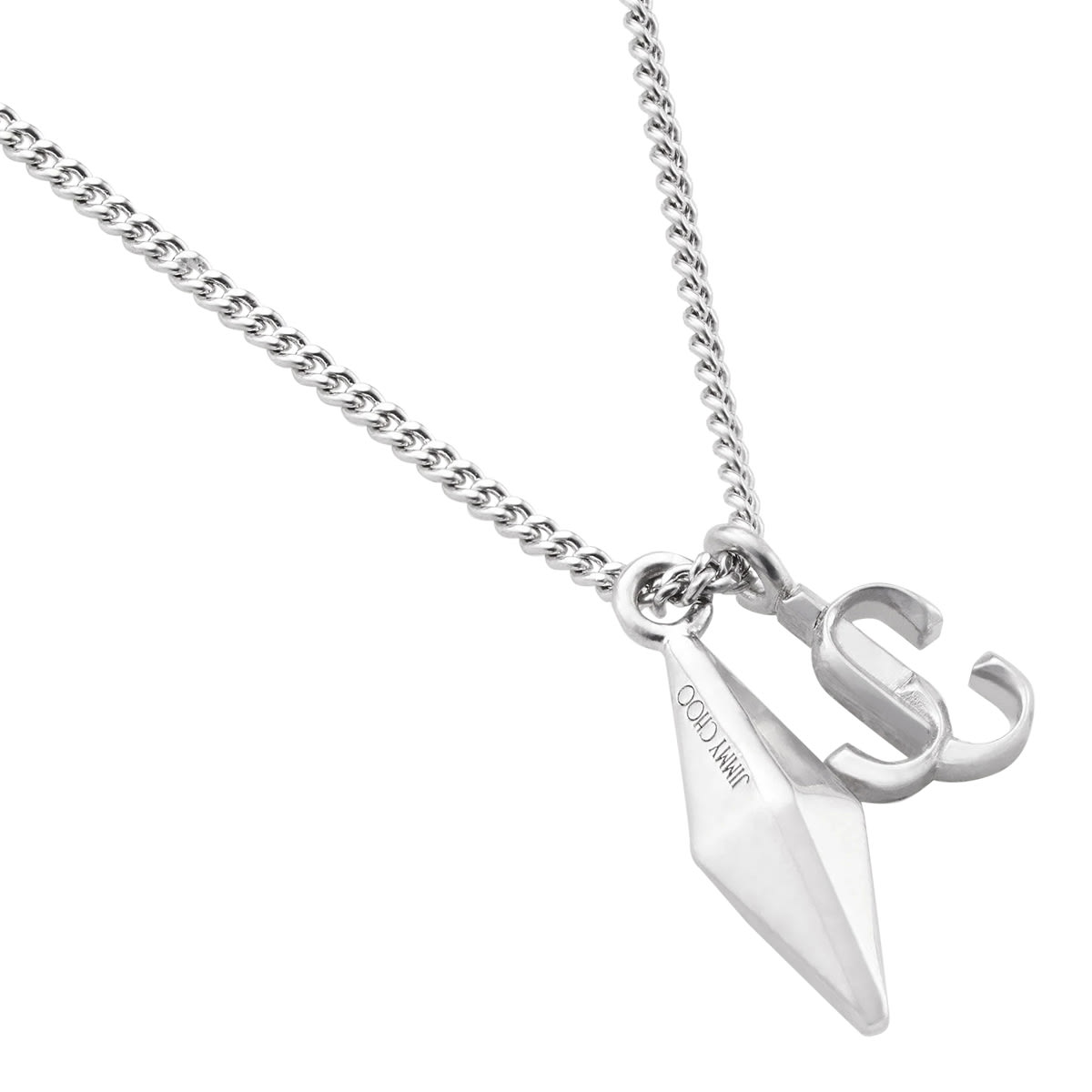 Jimmy Choo Diamond Jc Necklace In Silver