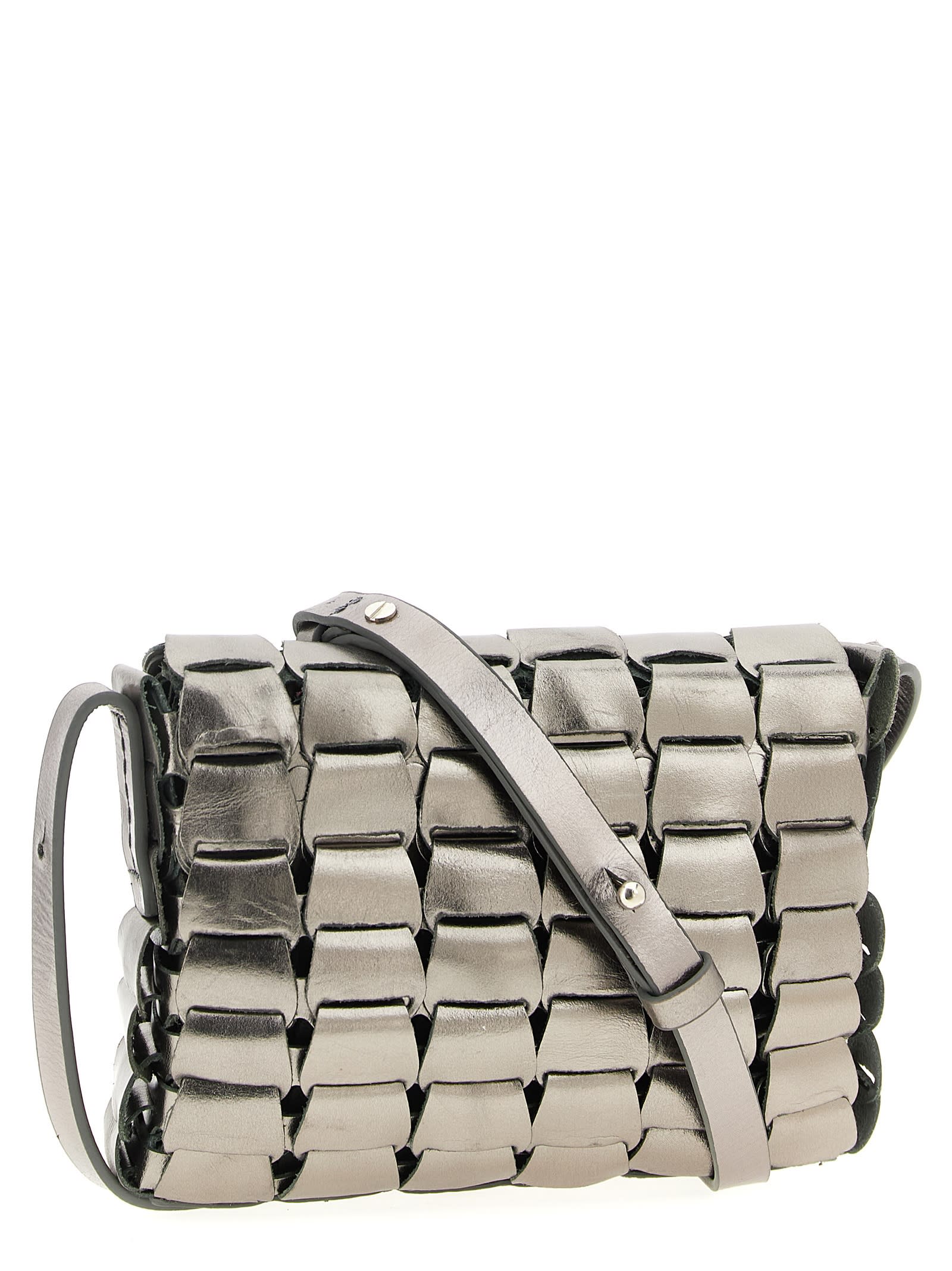 Dragon Diffusion Link Crossbody Bag In Silver