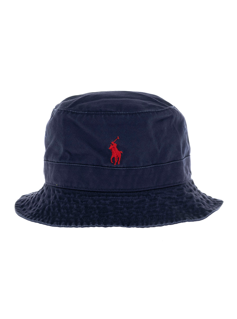 Ralph Lauren Blue Jersey Bucket Hat With Logo