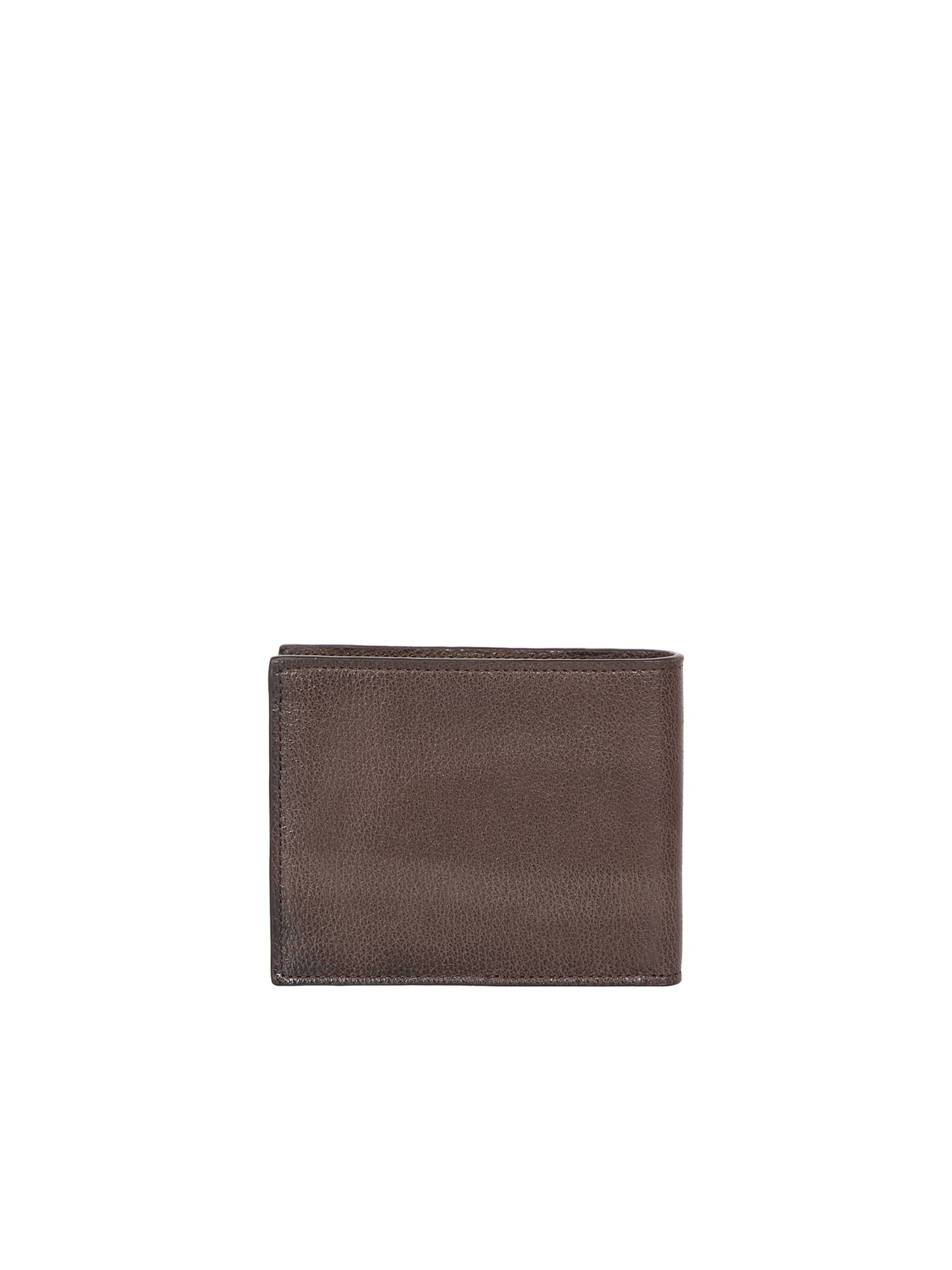 Shop Orciani Dark Brown Bi-fold Wallet