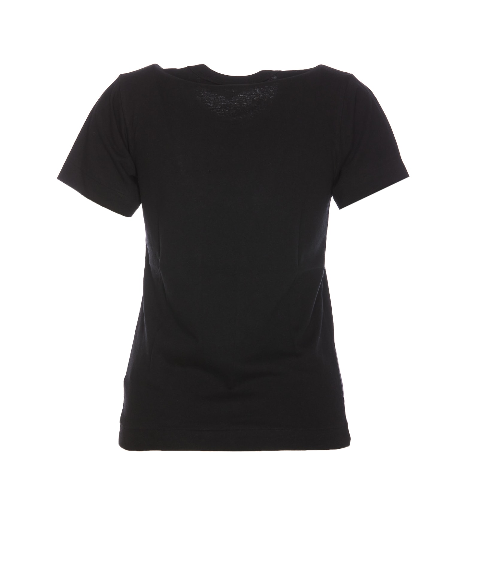 Shop Comme Des Garçons Heart Logo T-shirt In Black