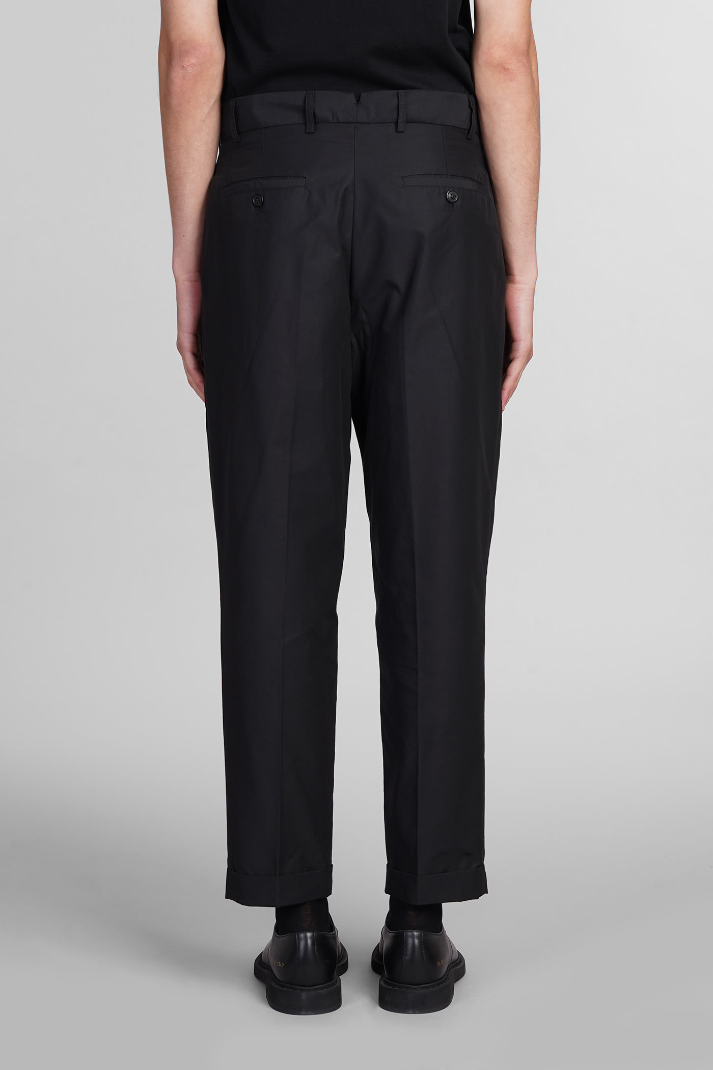 Shop Mauro Grifoni Pants In Black Cotton