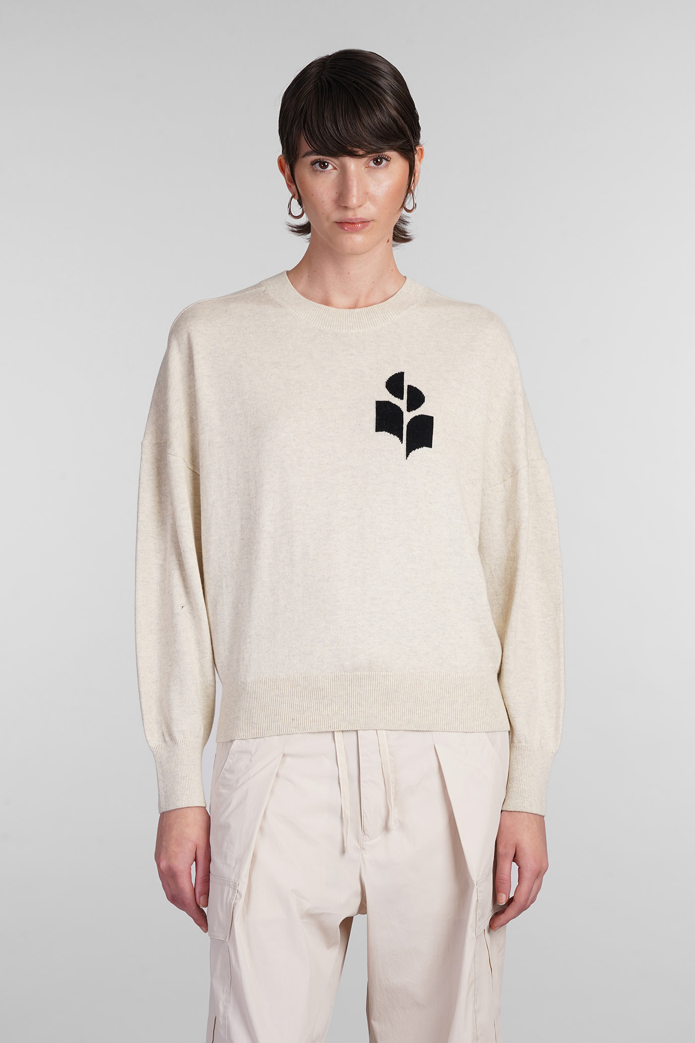 Shop Marant Etoile Marisans Knitwear In Beige Cotton