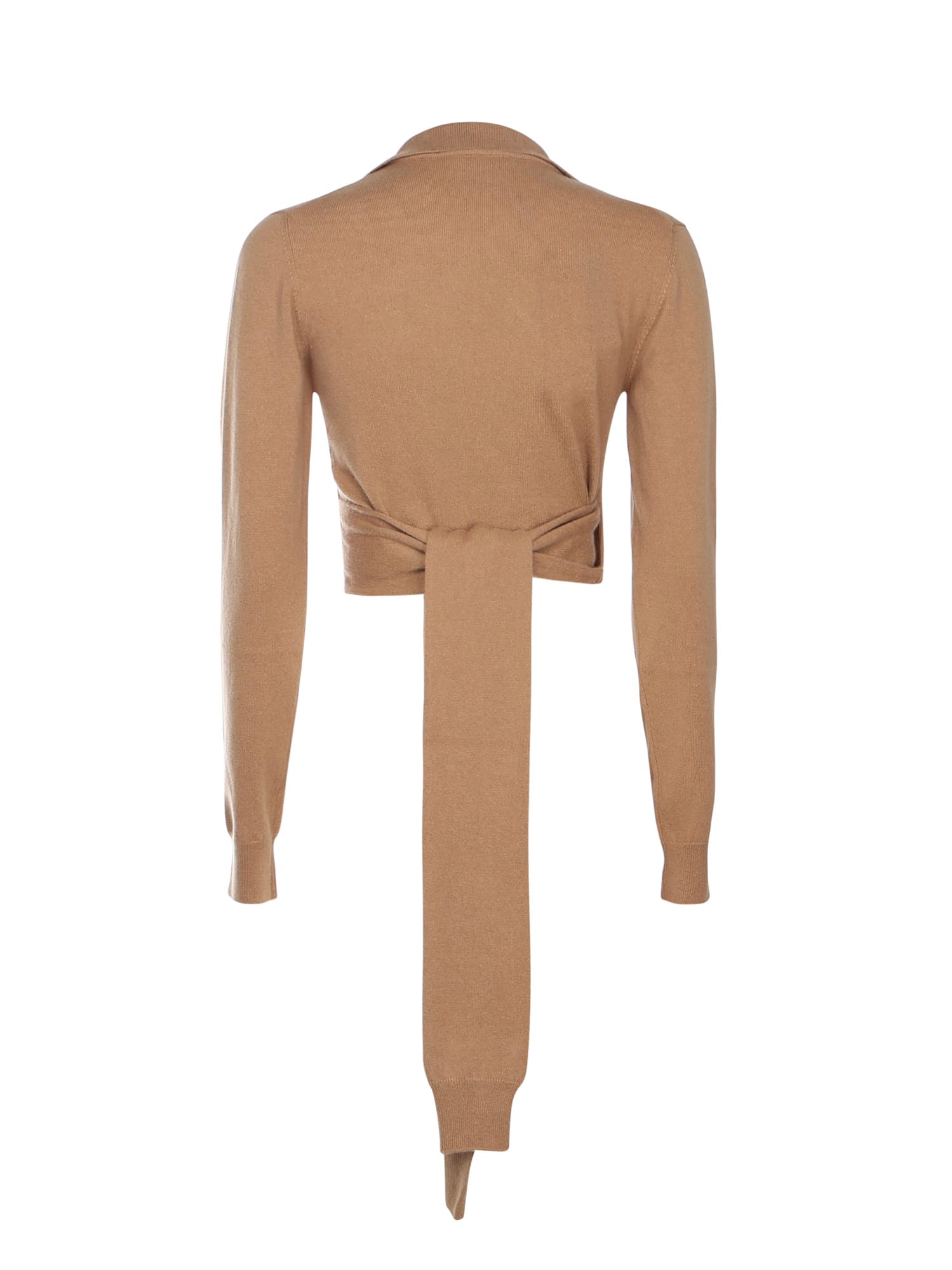 Dolce & Gabbana Cashmere Wrap Cardigan In Neutral