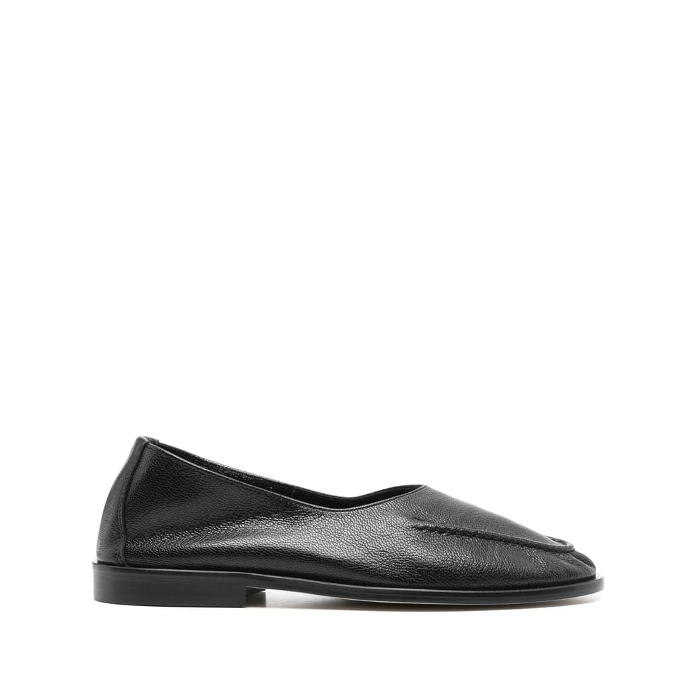 Hereu Black Juliol Winter Supple Shiny Flats In Black