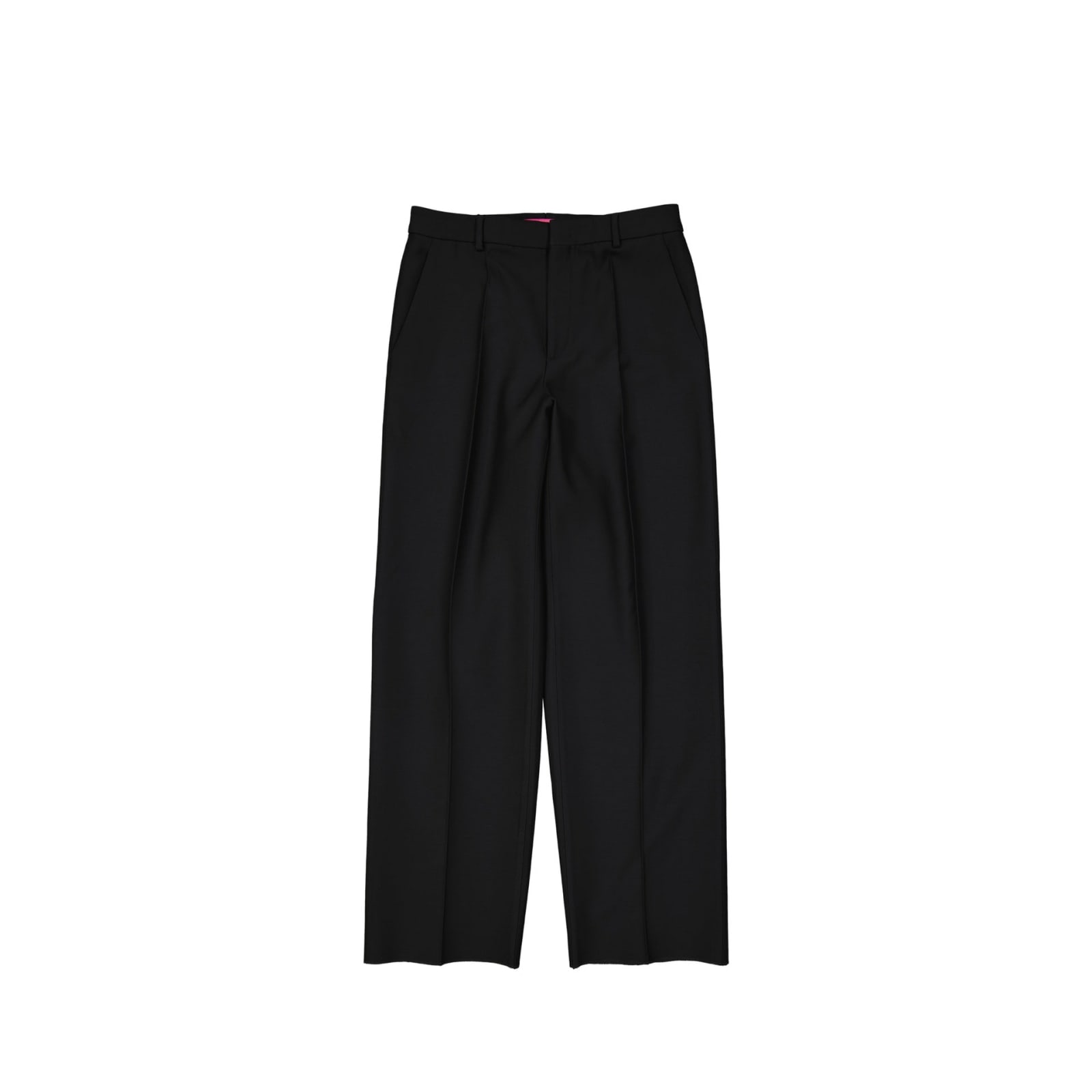 Shop Valentino Wool And Silk Trousers In Black