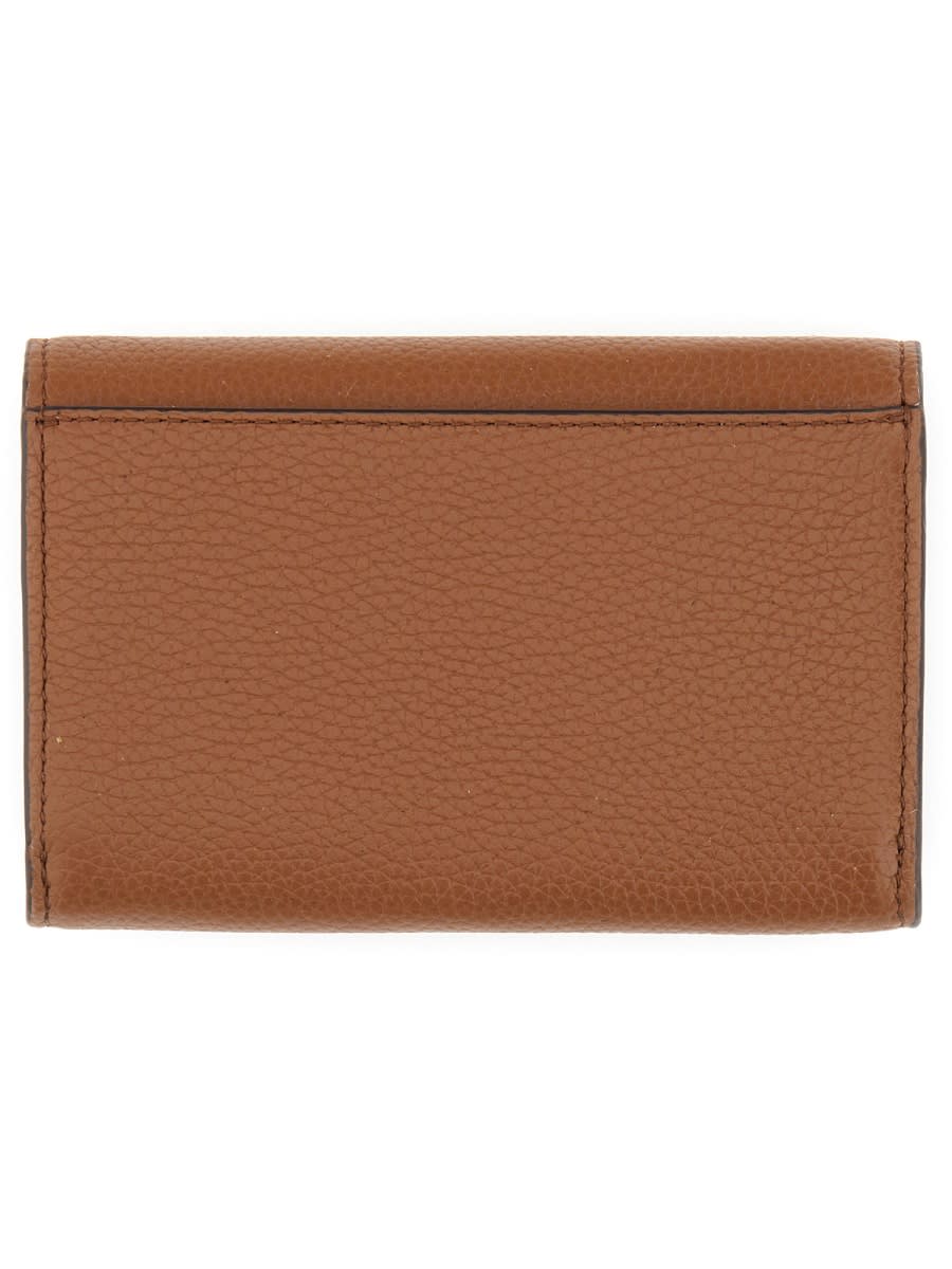 Michael Kors Textured Pebbled Leather Wallet In Brown
