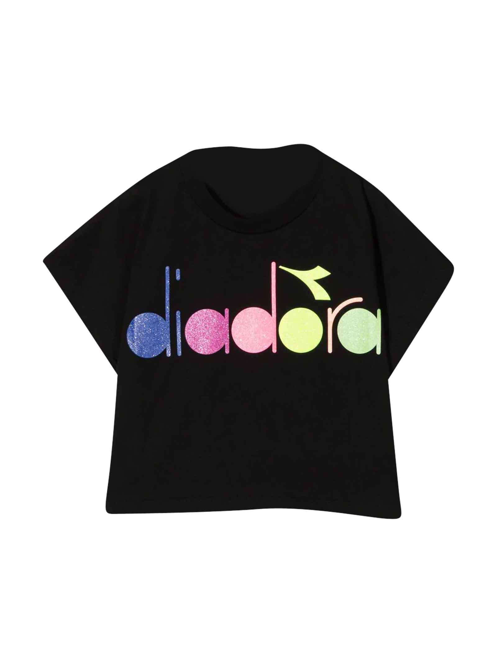 Diadora Black T-shirt Girl