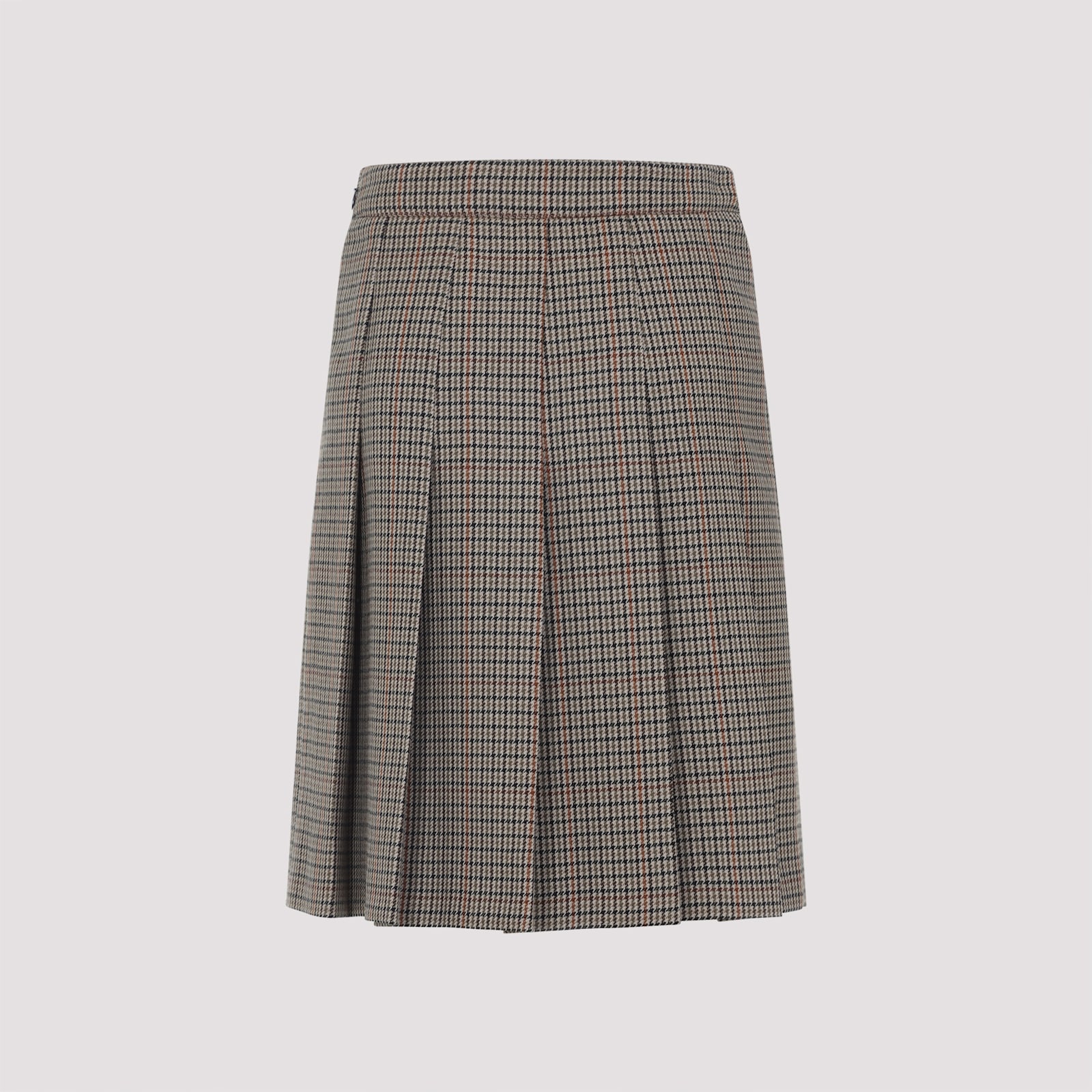 Celine Plisse Mini Skirt In Gray